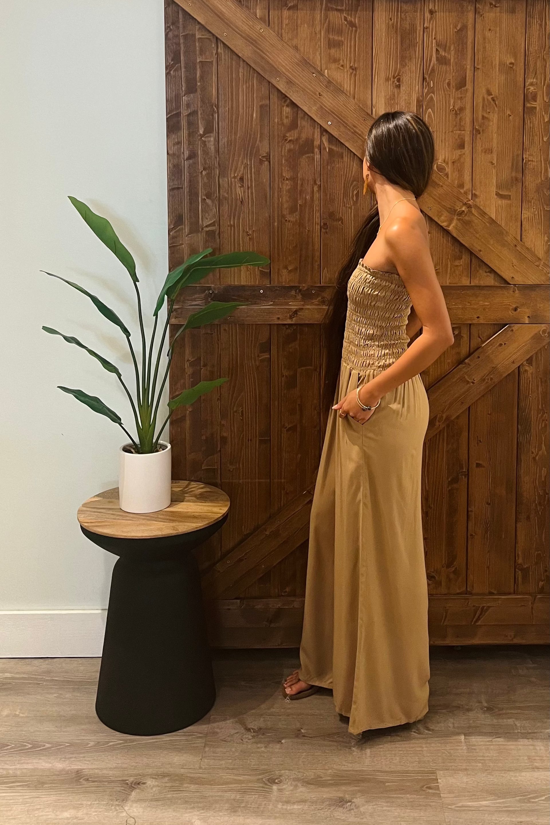 Lawai Jumpsuit / Latte Khush Clothing