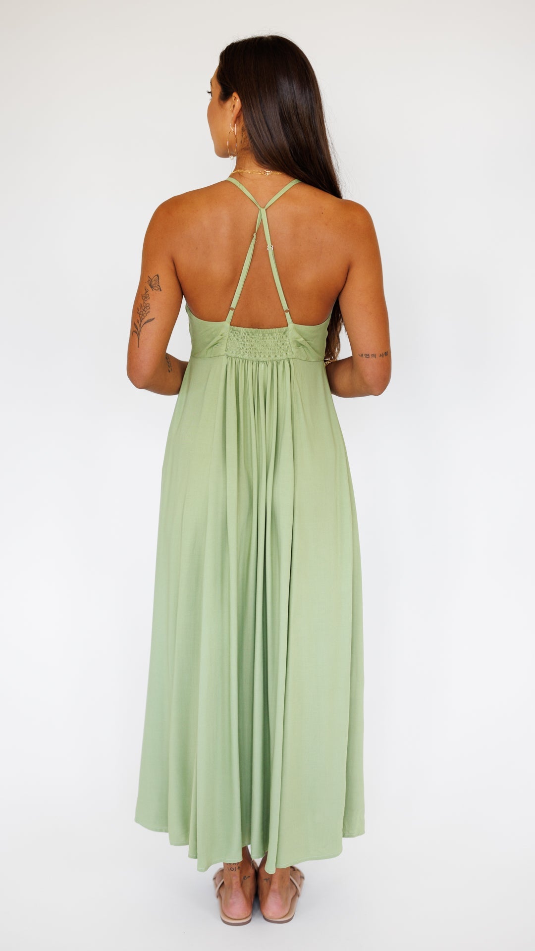 Larch Dress / Leaf Green Khush Clothing