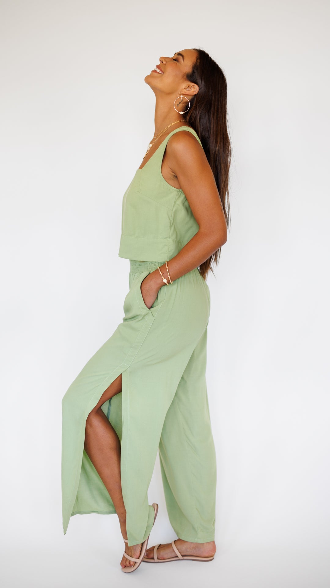 Tayla Top / Leaf Green Khush Clothing