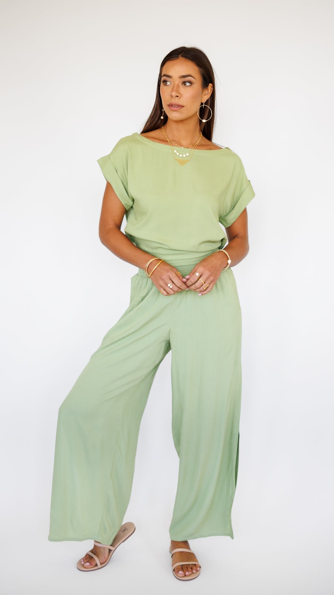 Mareva Top / Leaf Green Khush Clothing
