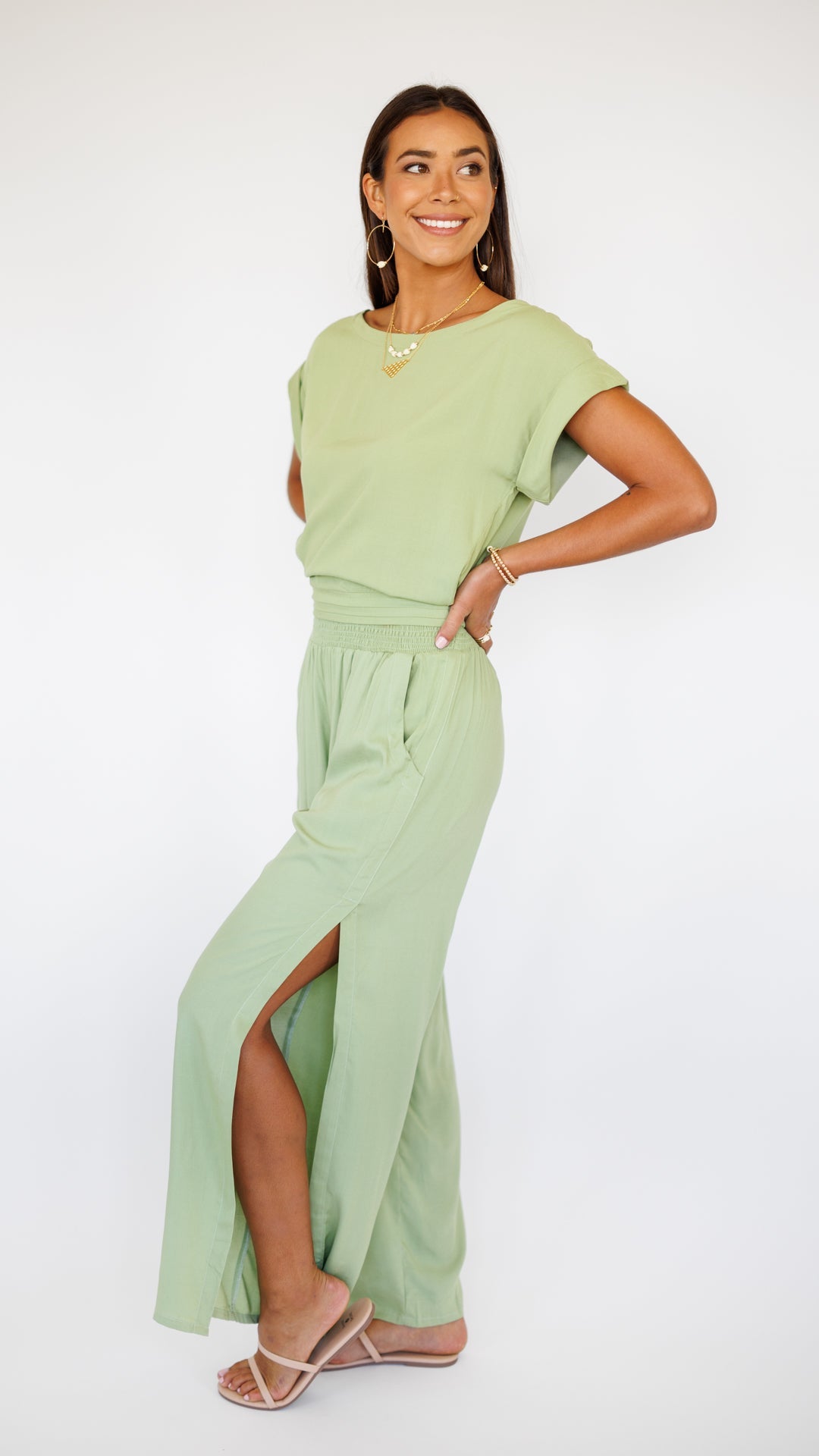 Mahana Pant / Leaf Green Khush Clothing
