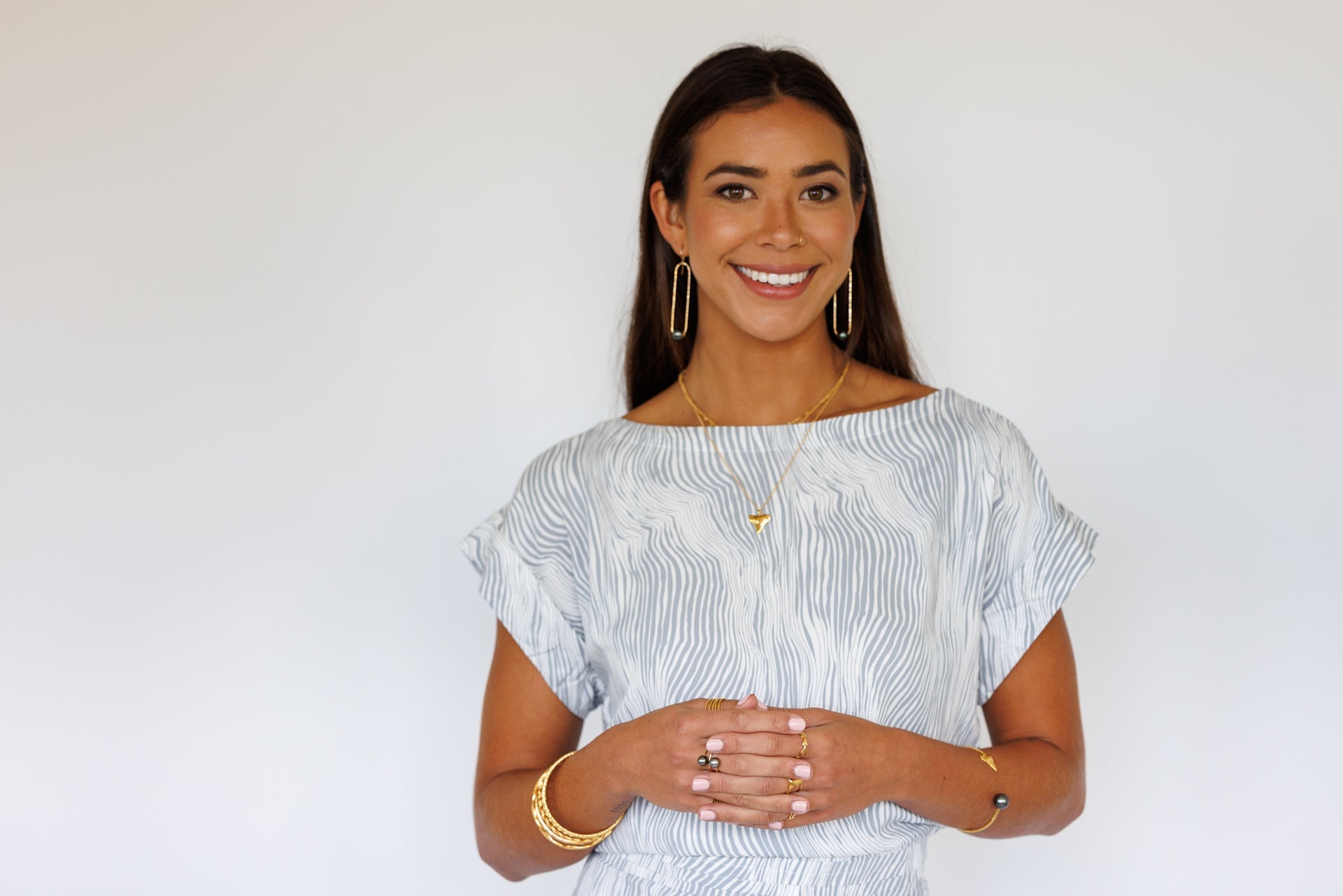 Mareva Top / Wavy Grey Khush Clothing