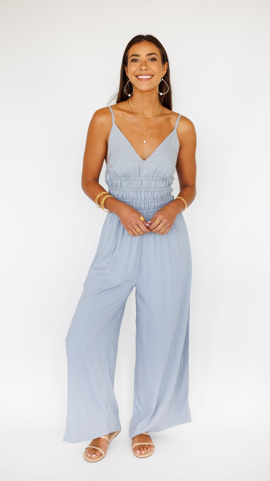 Opal Jumpsuit / Silver Grey Khush Clothing