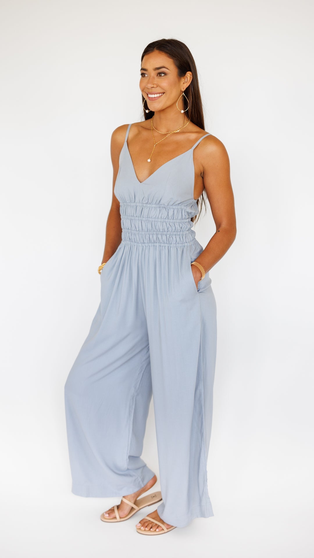 Opal Jumpsuit / Silver Grey Khush Clothing