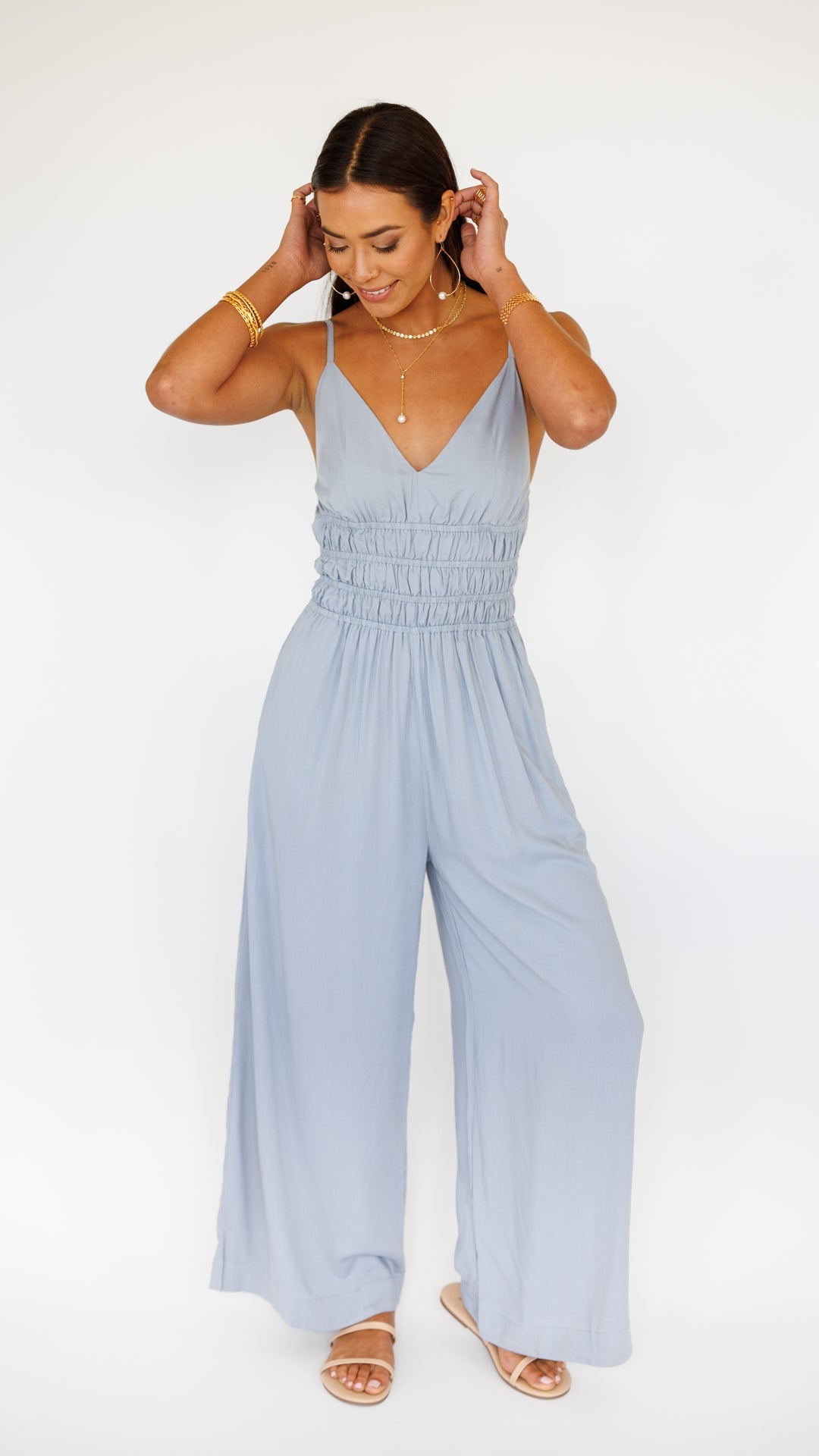 Opal Jumpsuit / Silver Grey Khush Clothing