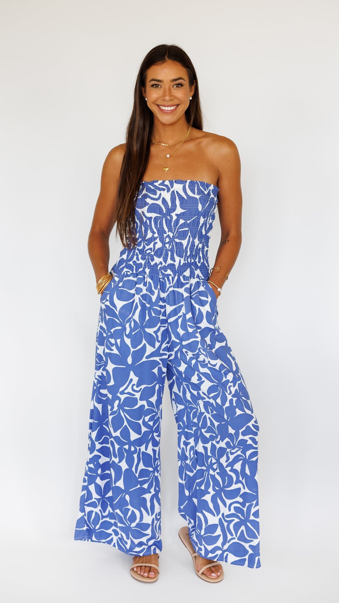 Lawai Jumpsuit / Honolulu Blu Khush Clothing