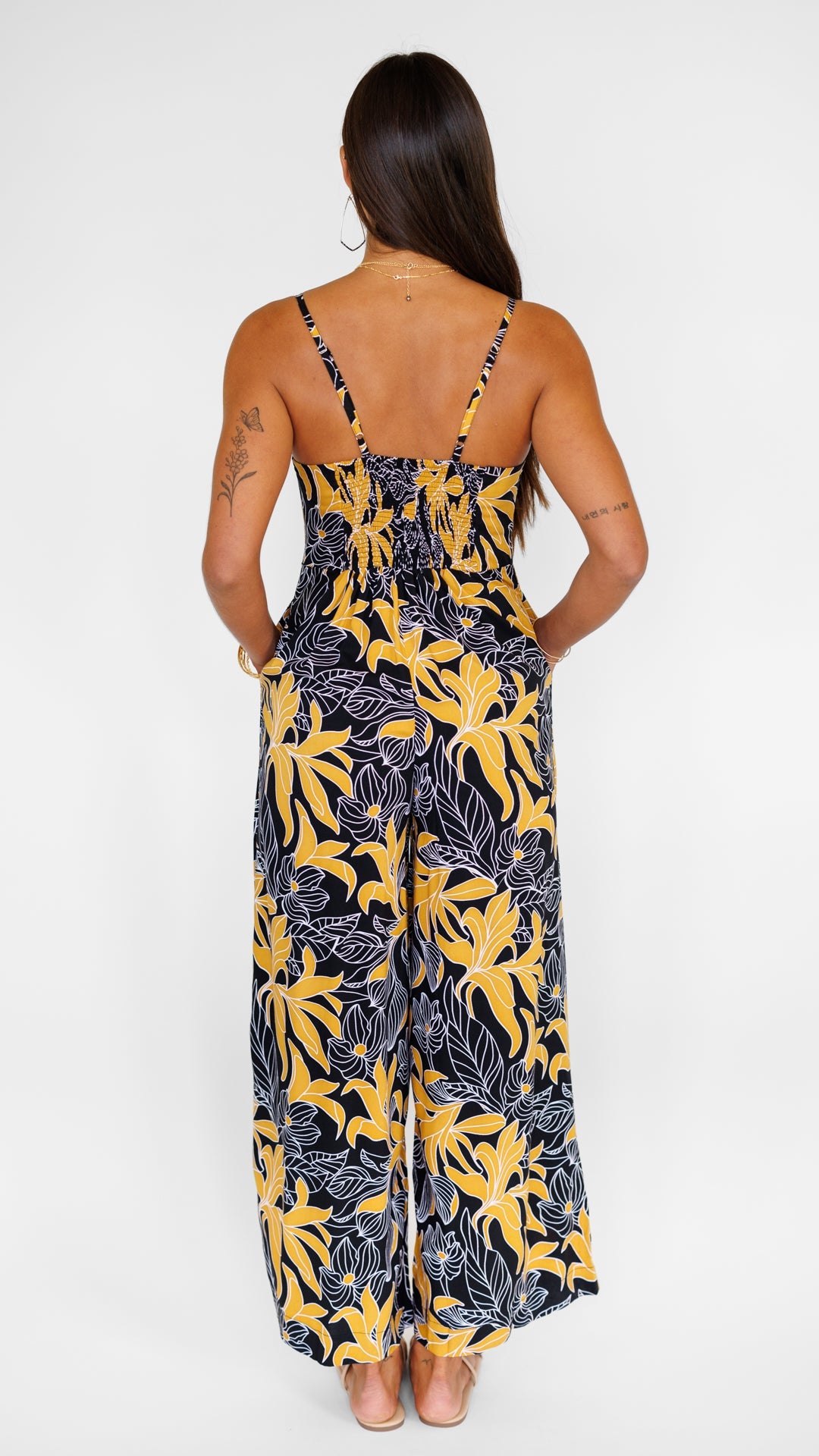 Morena Jumpsuit / Tropical Black Khush Clothing