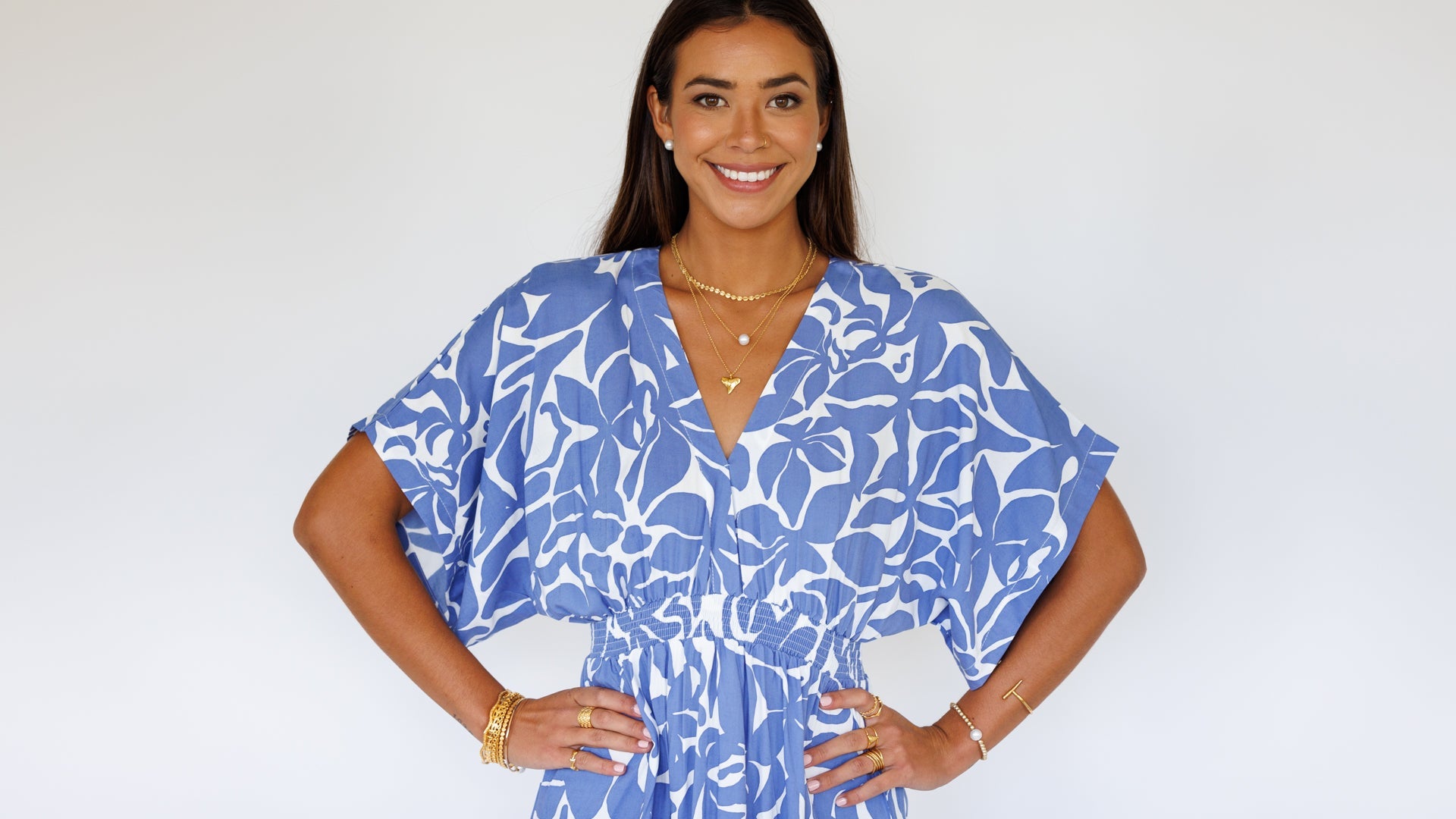 Flynn Dress / Honolulu Blu Khush Clothing