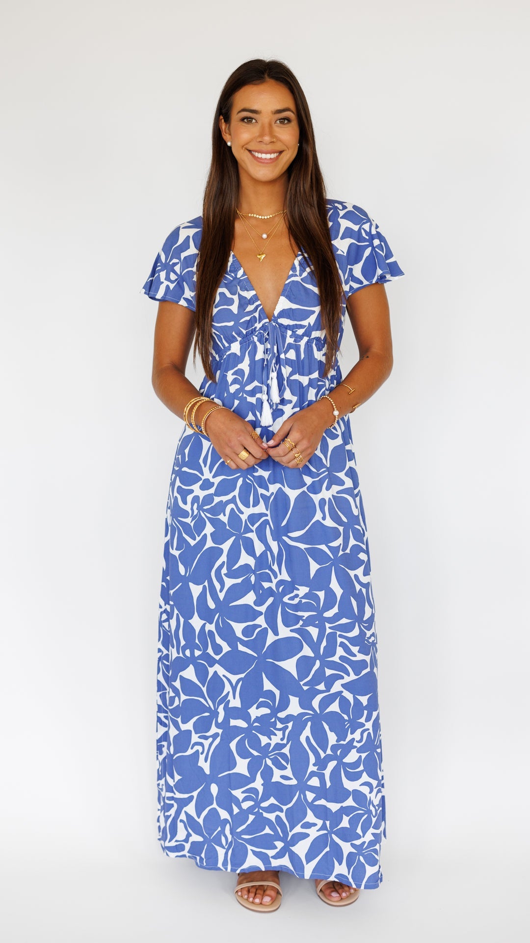 Leilani Dress / Honolulu Blu - KEANI HAWAI`I XS Leilani Dress / Honolulu Blu - KEANI HAWAI`I XS