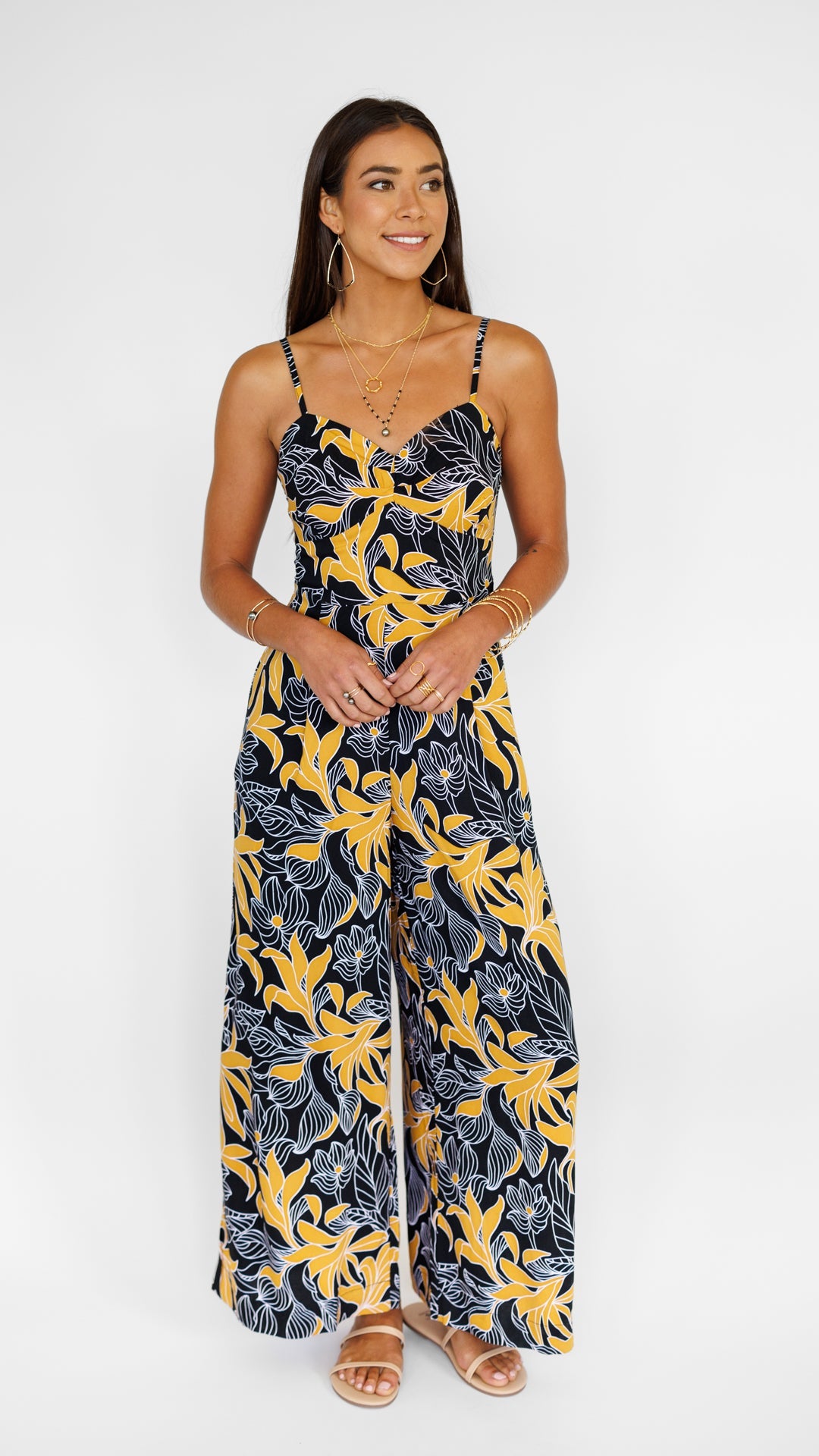 Morena Jumpsuit / Tropical Black Khush Clothing