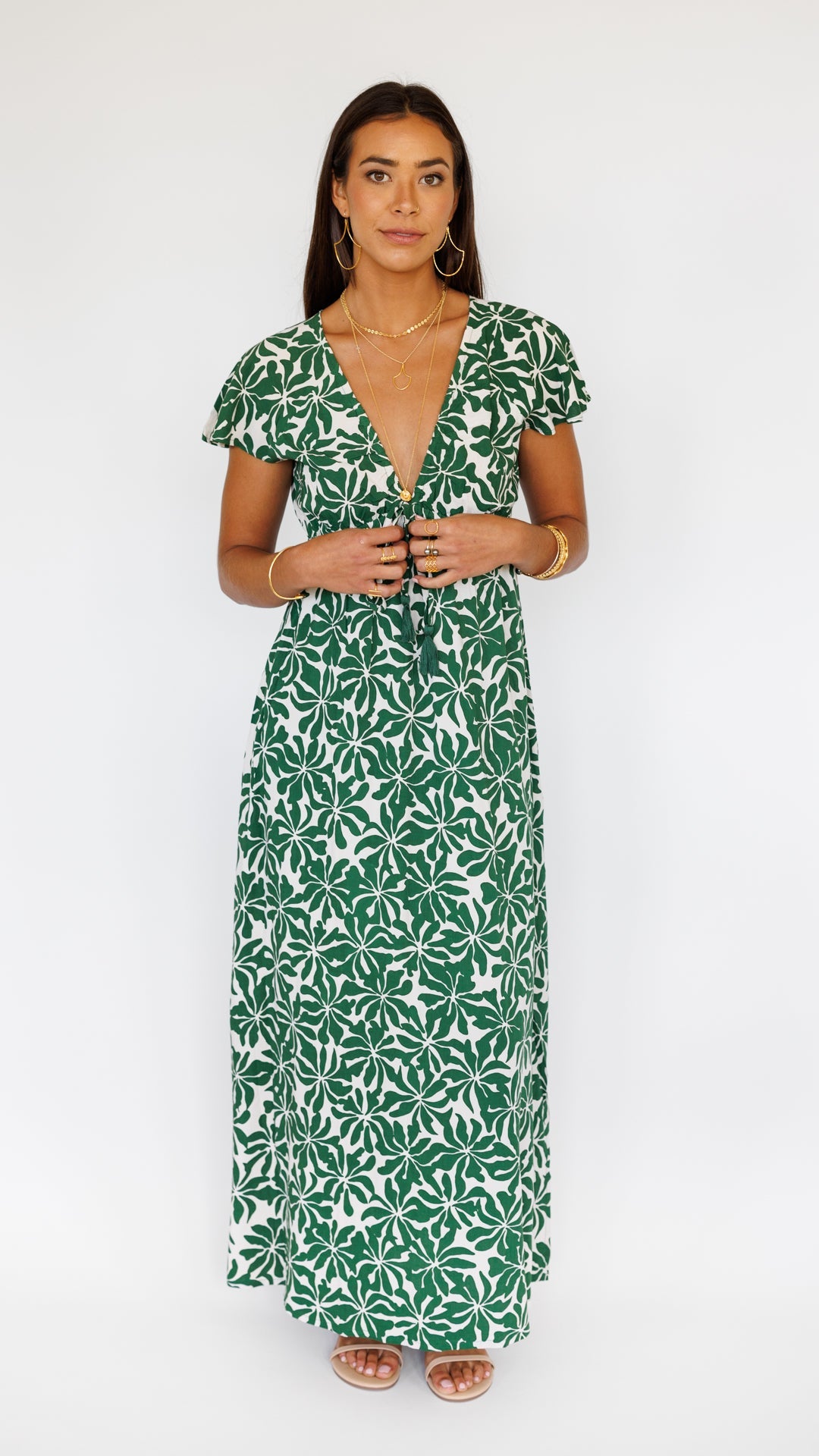 Leilani Dress / Aloha Forest - KEANI HAWAI`I XL Leilani Dress / Aloha Forest - KEANI HAWAI`I XL