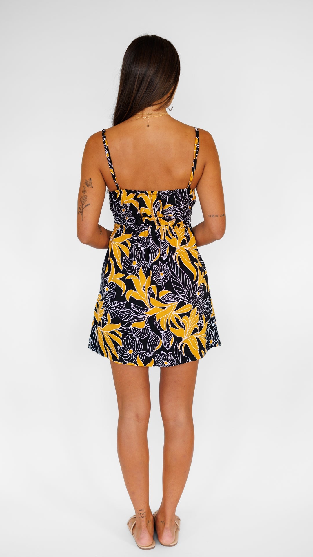 Amor Dress / Tropical Black Khush Clothing