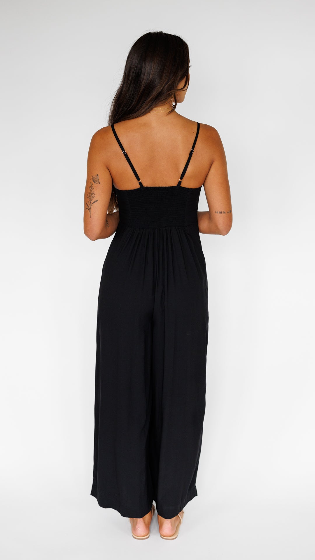 Morena Jumpsuit / Solid Black Khush Clothing