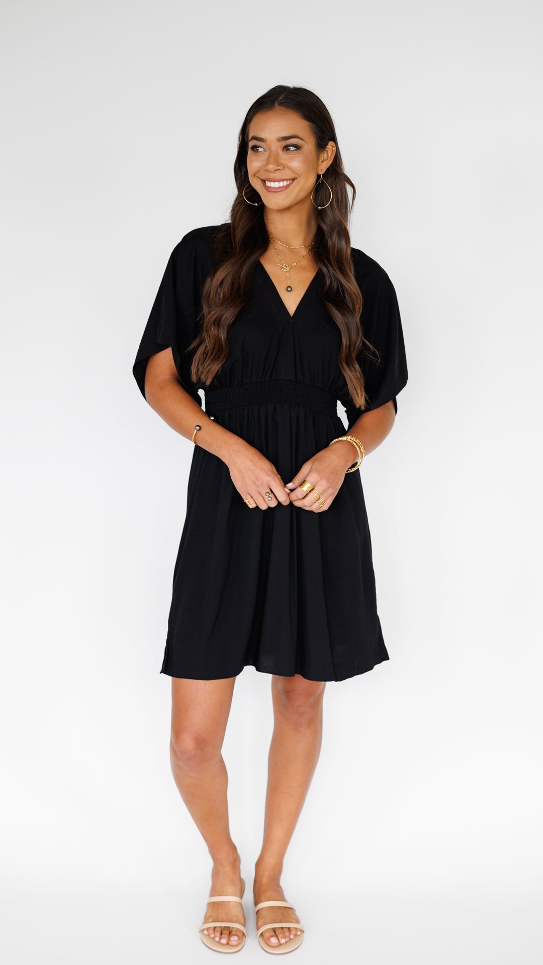 Flynn Dress / Solid Black Khush Clothing