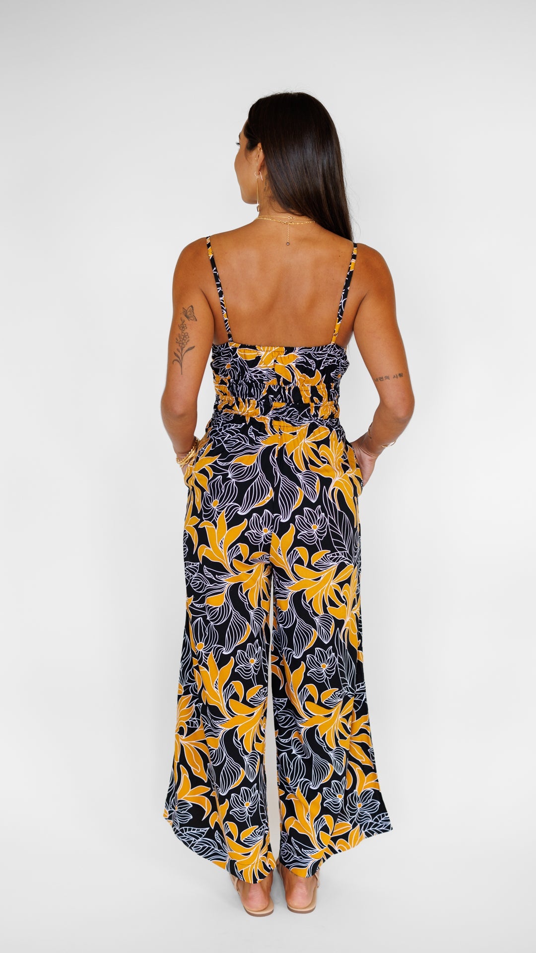 Opal Jumpsuit / Tropical Black Khush Clothing