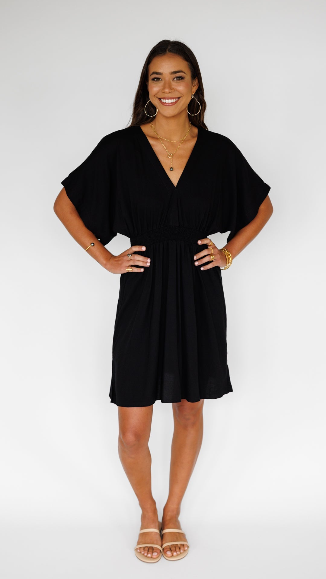 Flynn Dress / Solid Black Khush Clothing