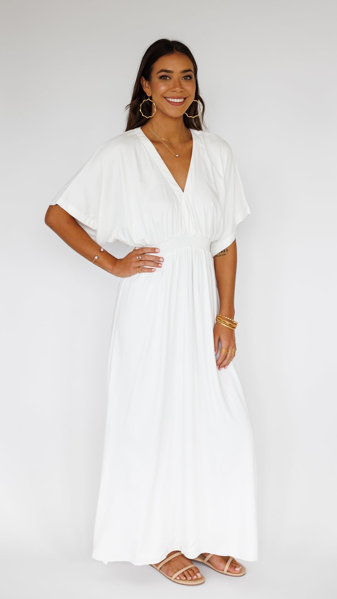 Poppy Dress / Off White Khush Clothing