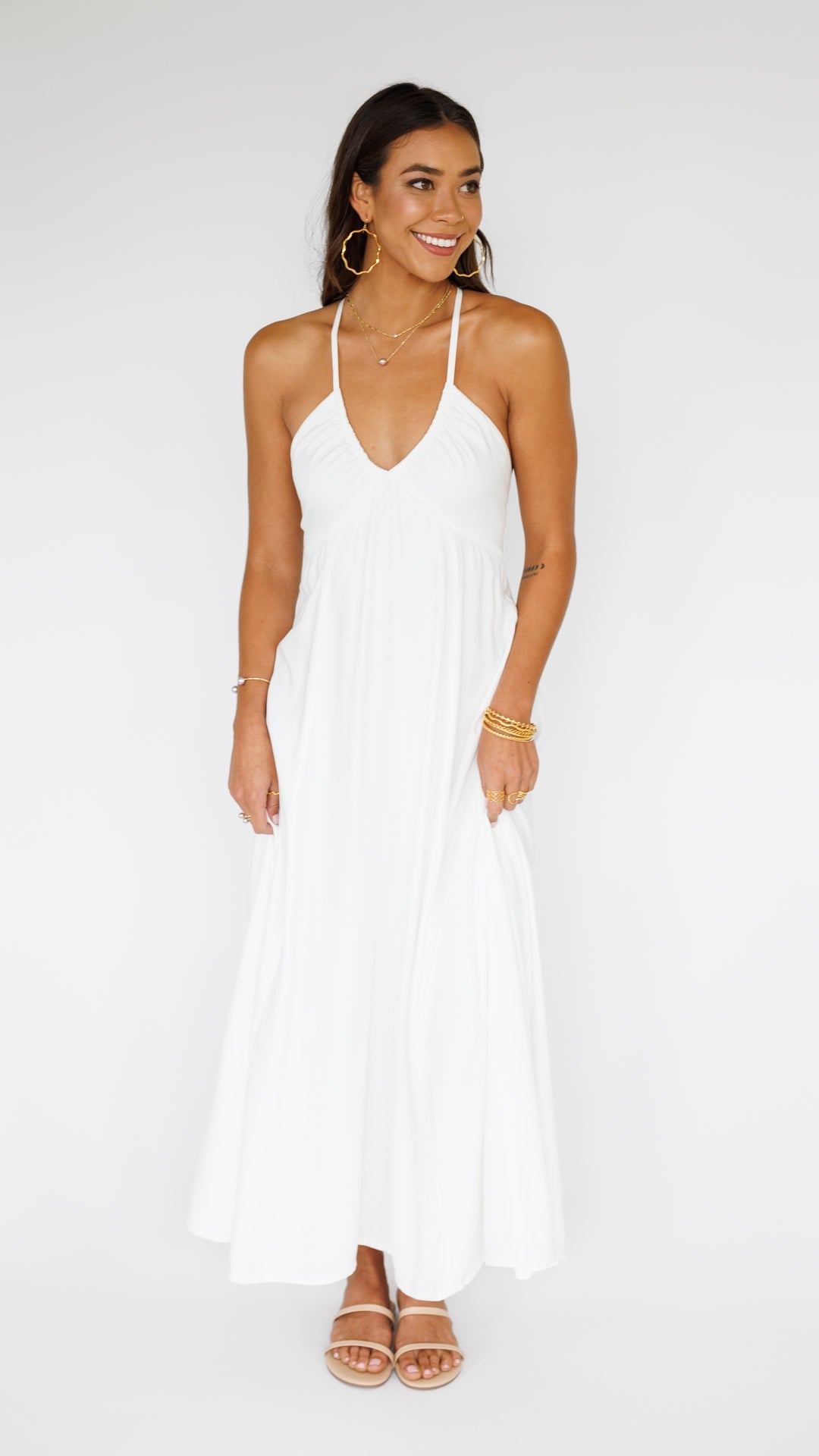 Larch Dress / Off White Khush Clothing