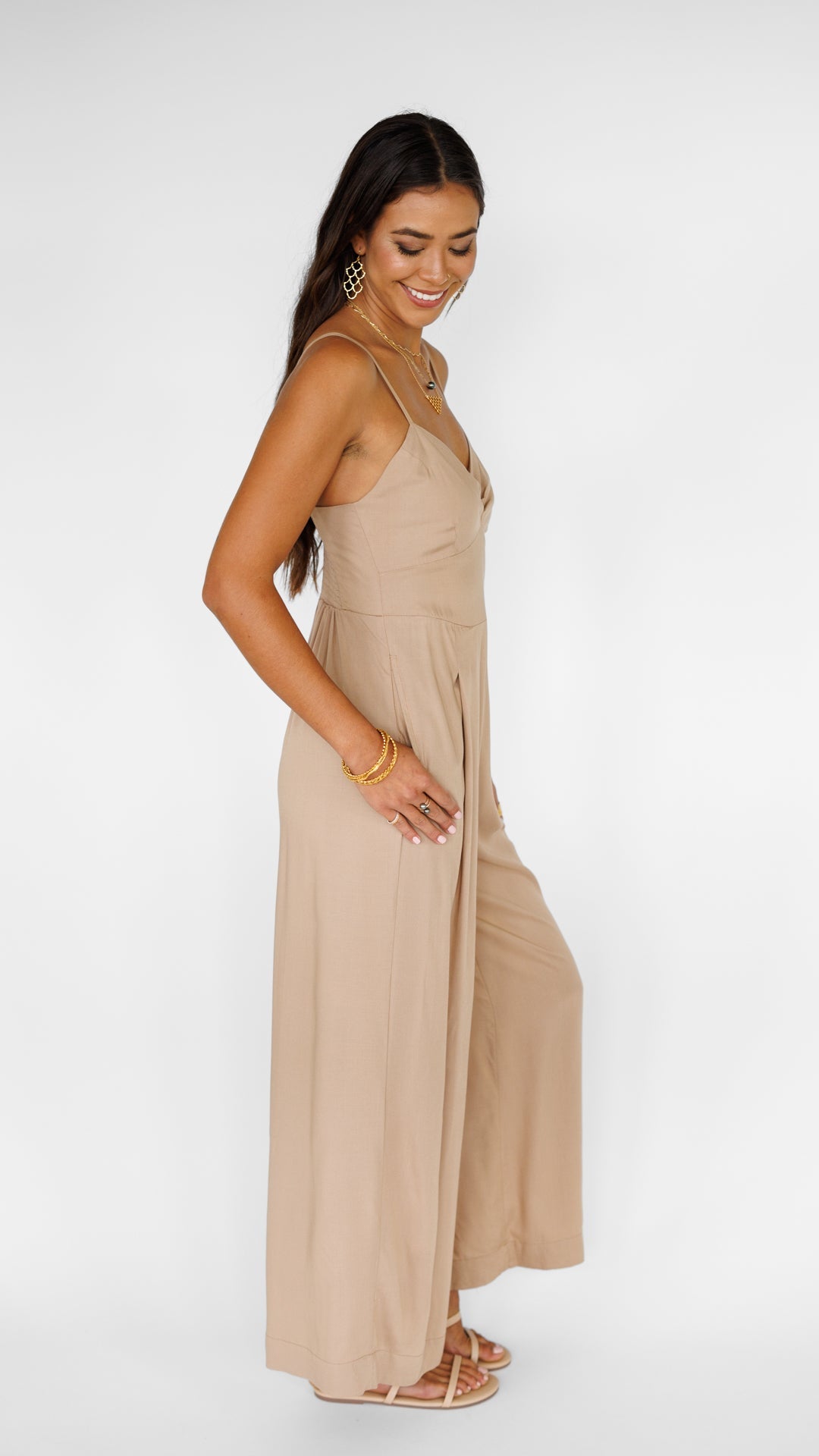 Morena Jumpsuit / Latte Khush Clothing