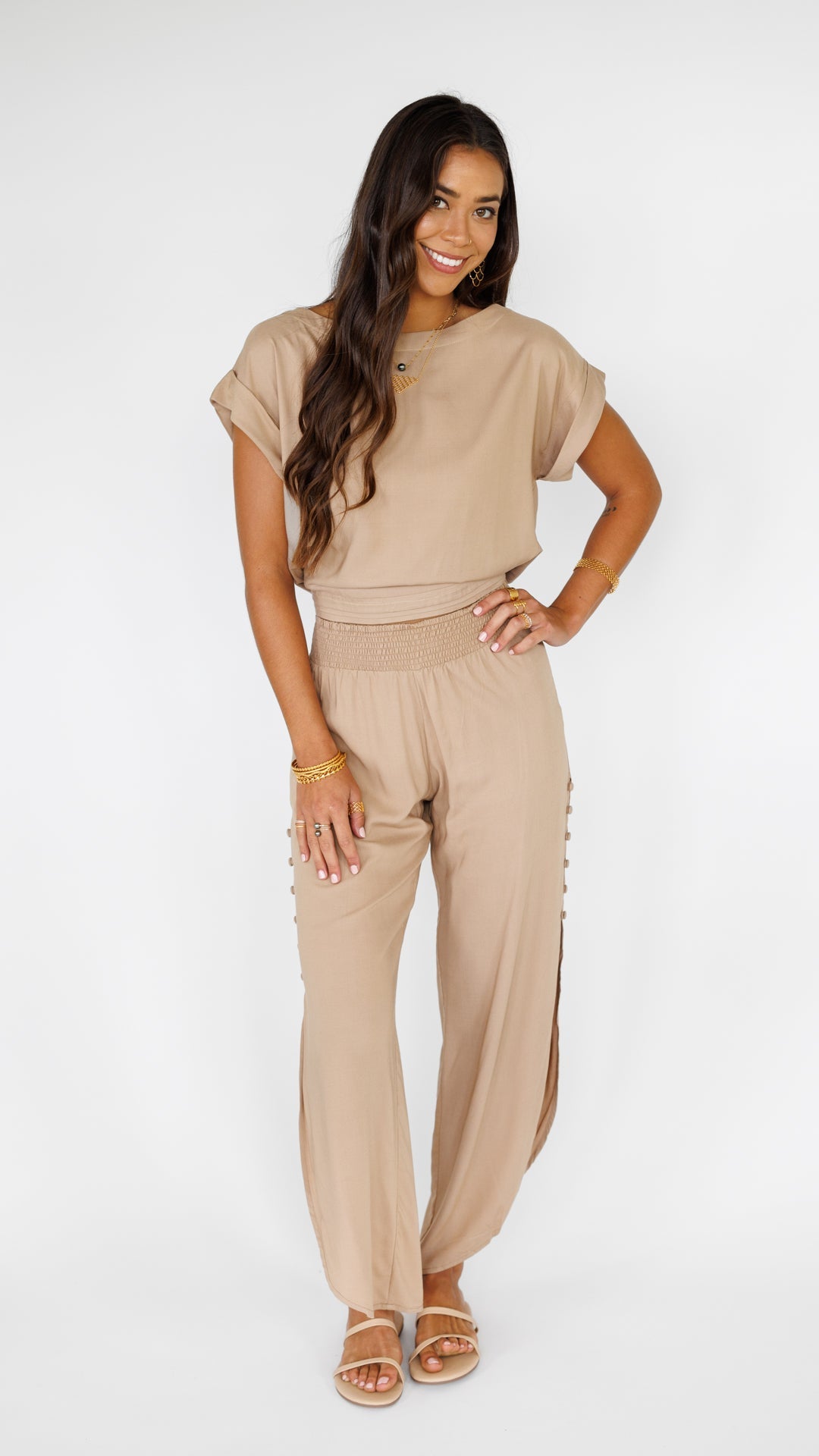 Haven Pant / Latte Khush Clothing