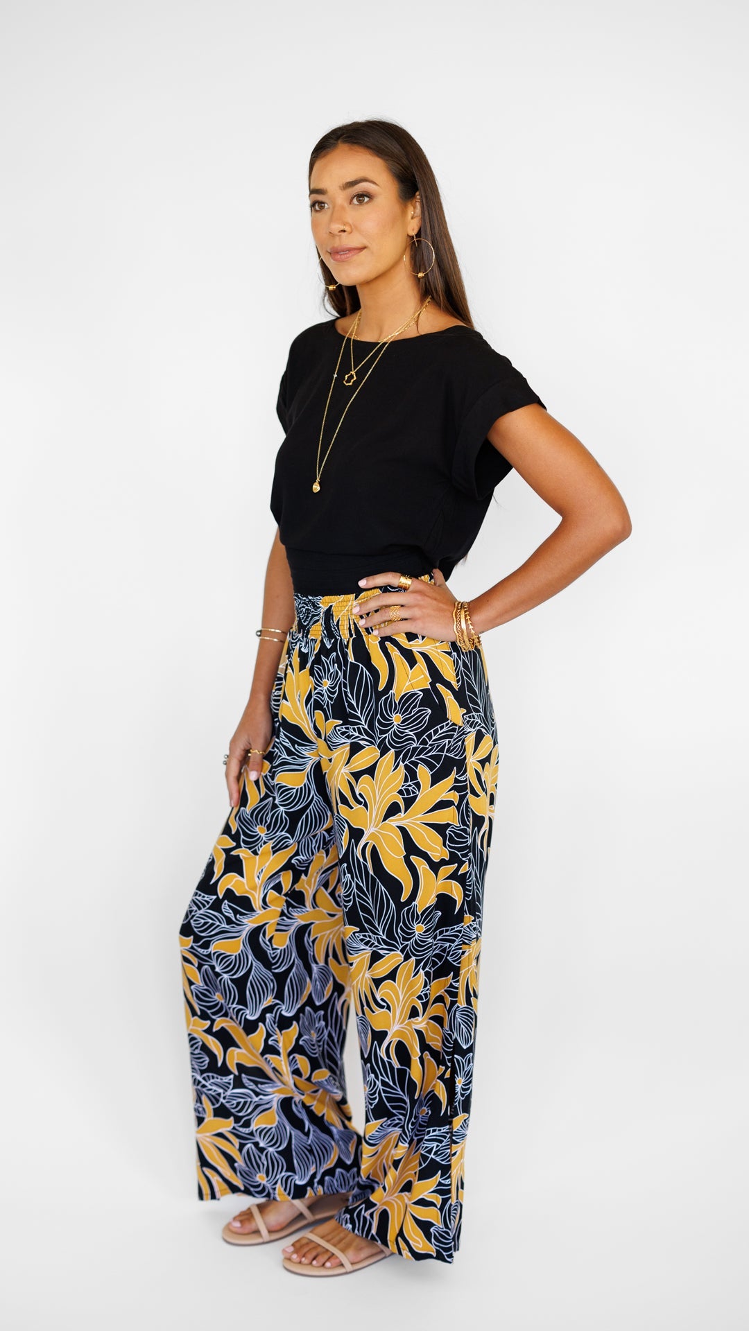 Mahana Pant / Tropical Black Khush Clothing