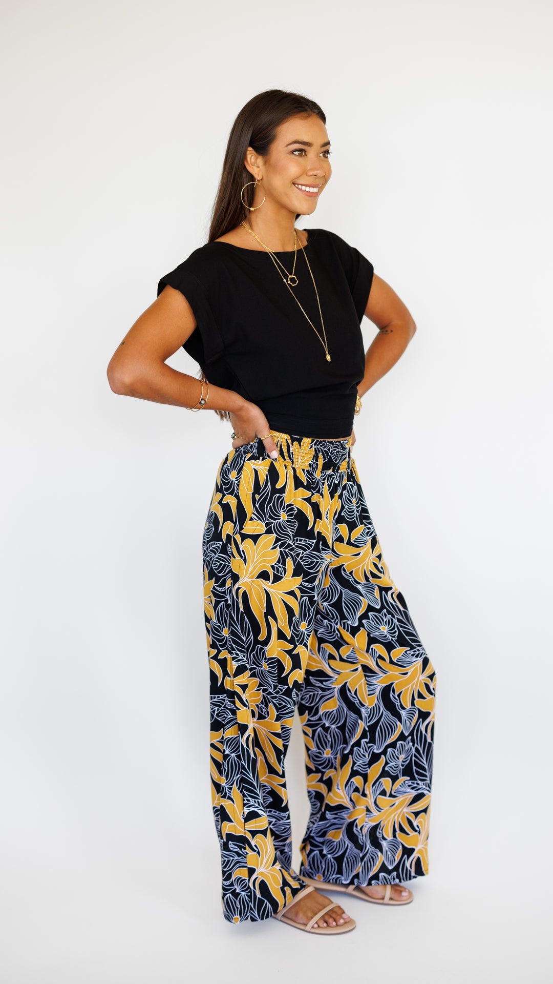 Mahana Pant / Tropical Black Khush Clothing