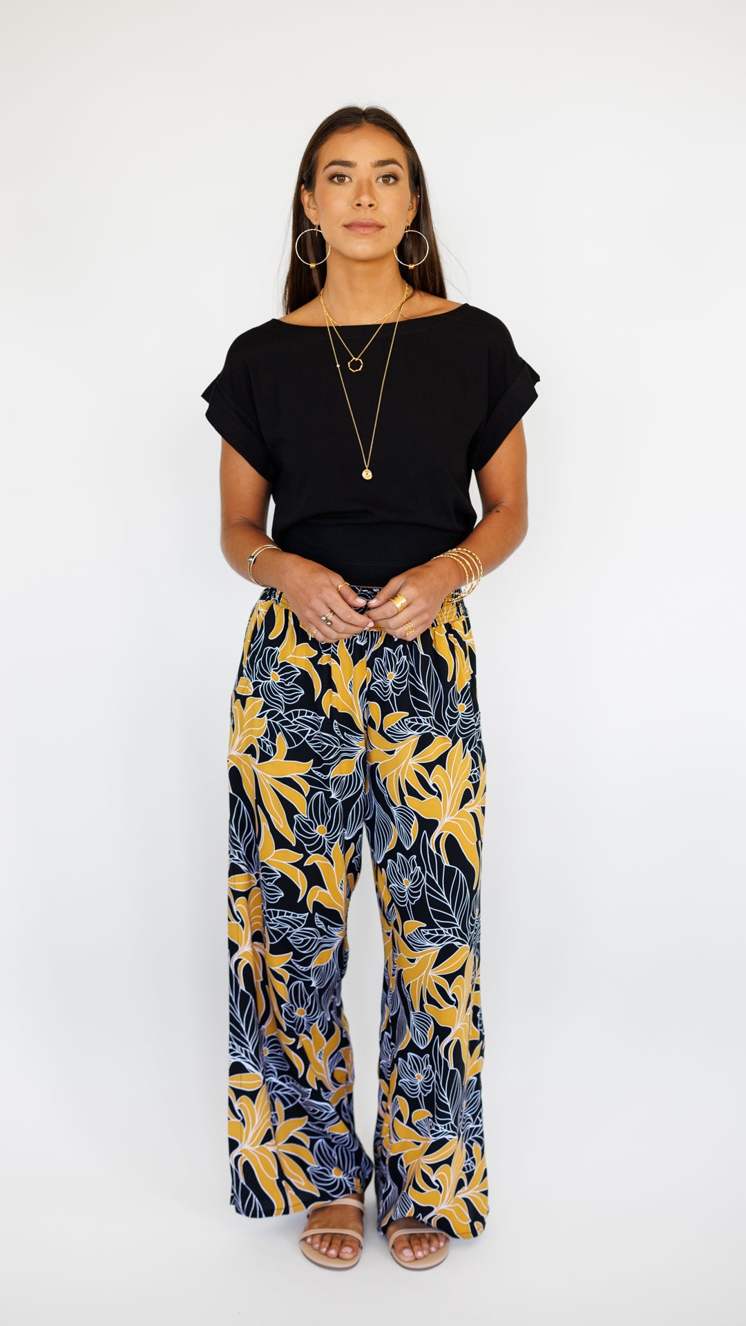 Mahana Pant / Tropical Black Khush Clothing