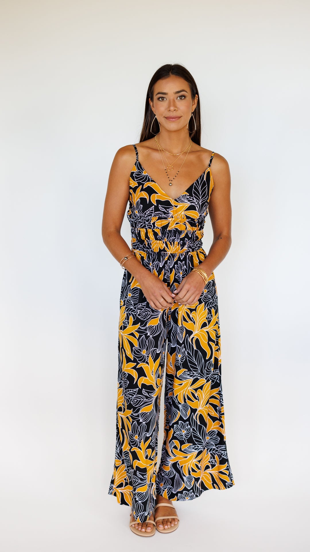 Opal Jumpsuit / Tropical Black Khush Clothing