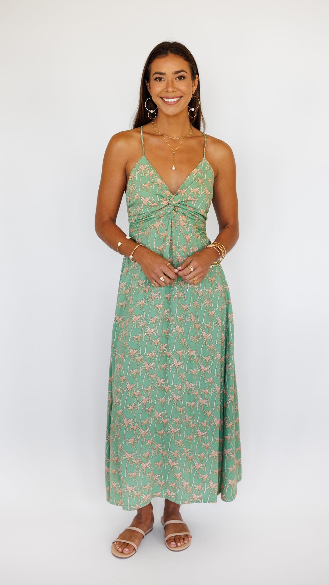 Lorena Dress / Palm Peppermint Khush Clothing