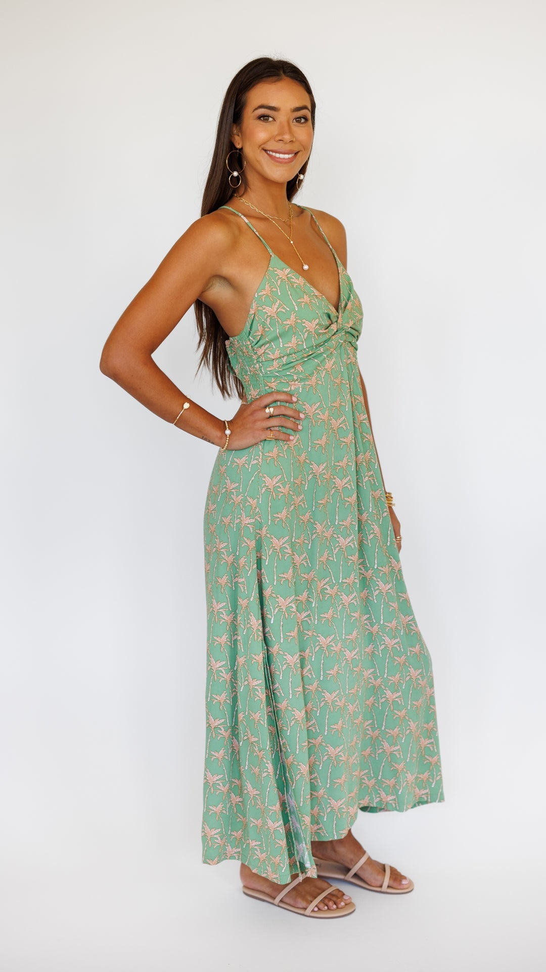 Lorena Dress / Palm Peppermint Khush Clothing