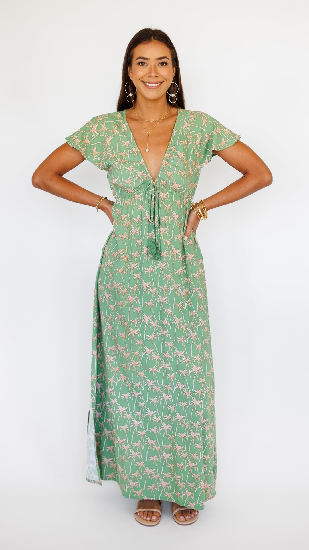 Leilani Dress / Palm Peppermint Khush Clothing