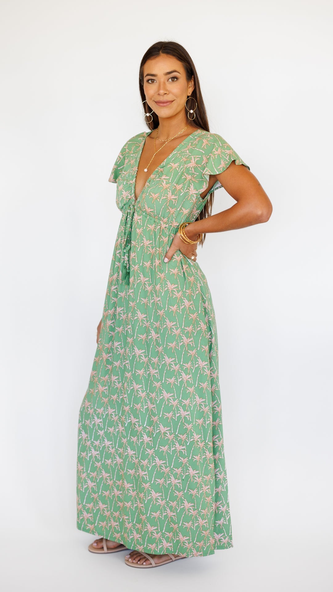 Leilani Dress / Palm Peppermint Khush Clothing