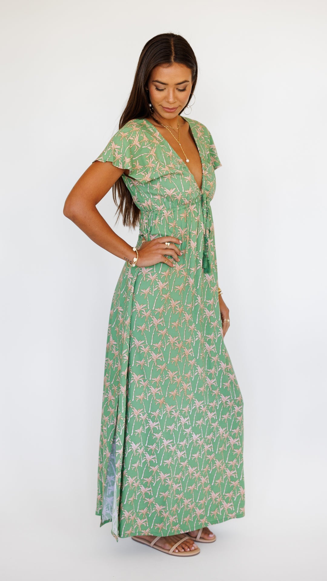 Leilani Dress / Palm Peppermint Khush Clothing