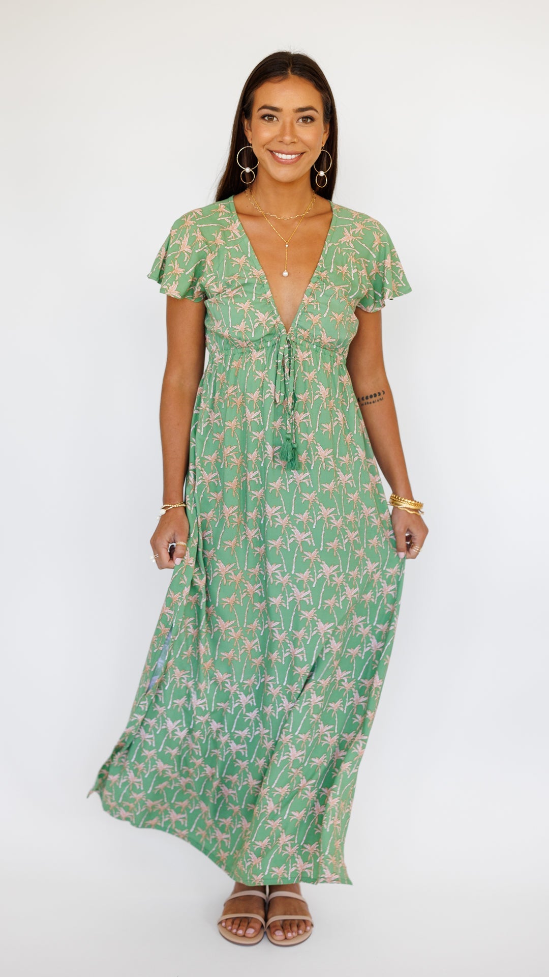 Leilani Dress / Palm Peppermint Khush Clothing