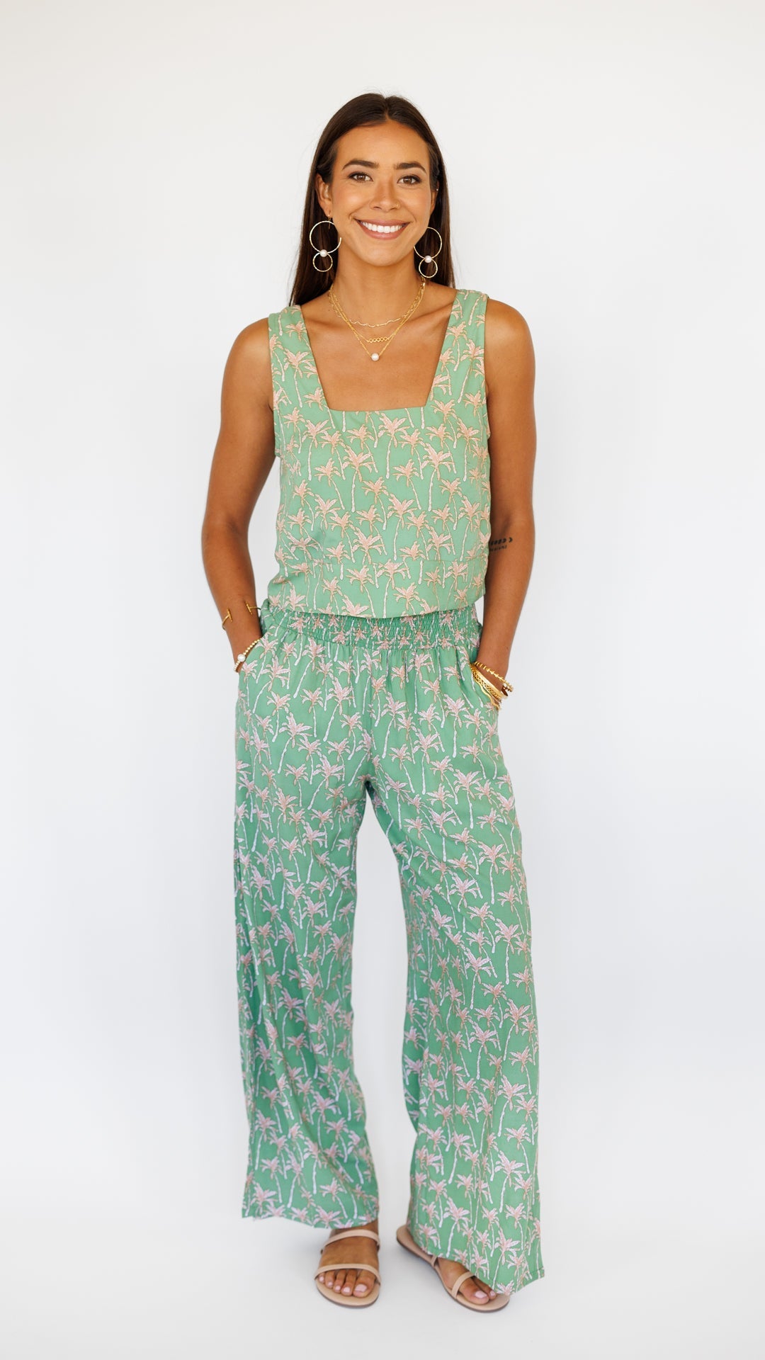 Tayla Top / Palm Peppermint Khush Clothing