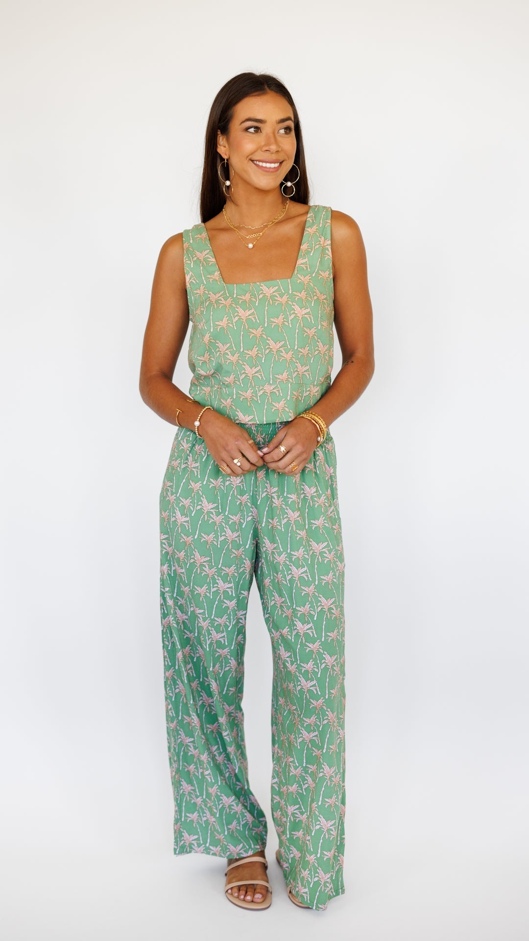 Tayla Top / Palm Peppermint Khush Clothing