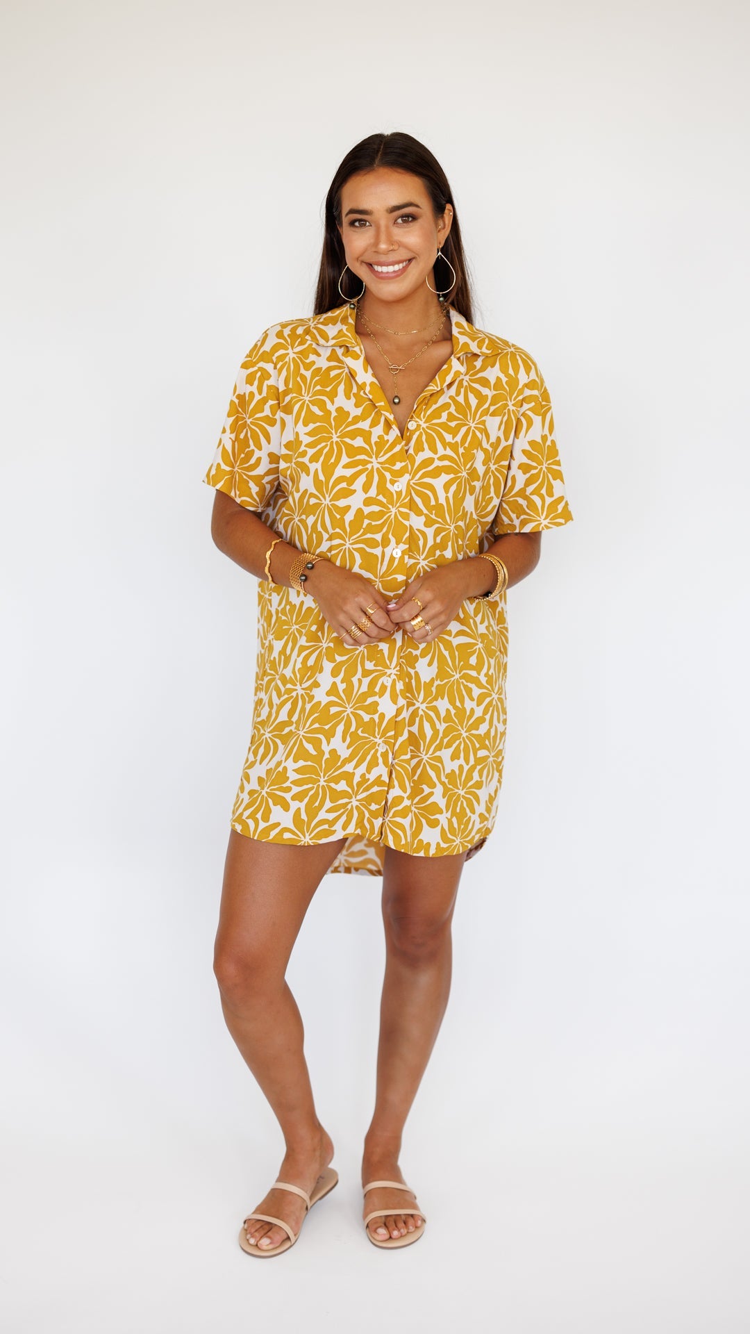 Maui Shirt Dress / Aloha Sunset Khush Clothing