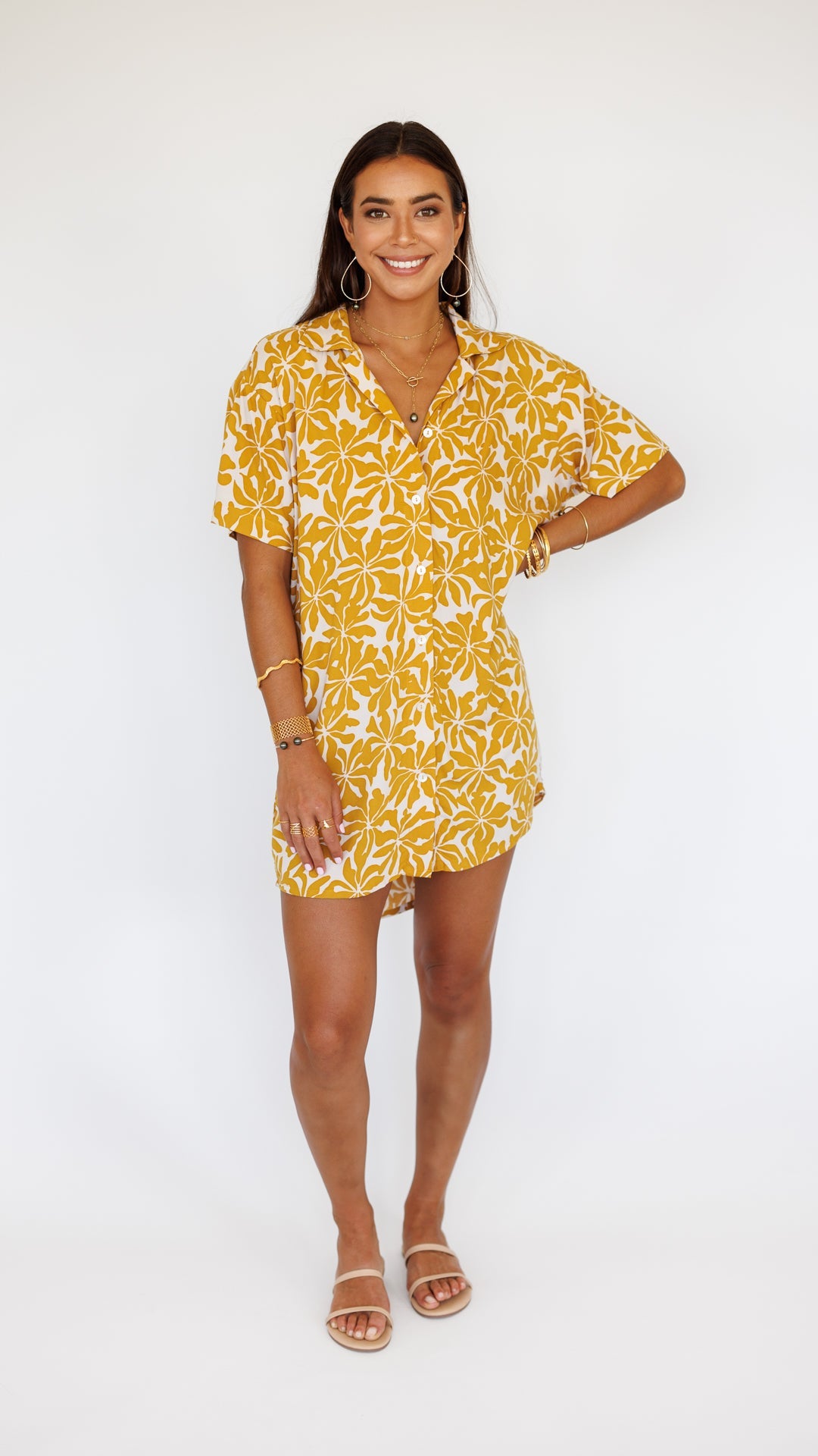 Maui Shirt Dress / Aloha Sunset Khush Clothing
