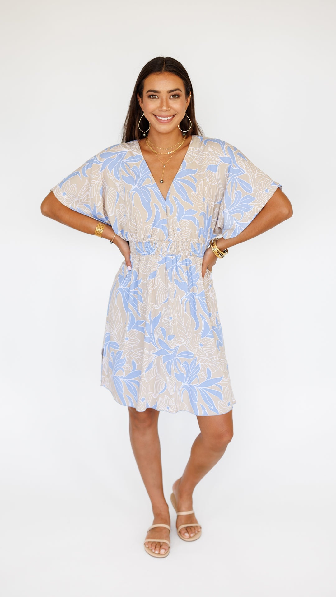 Flynn Dress / Tropical Sky Khush Clothing