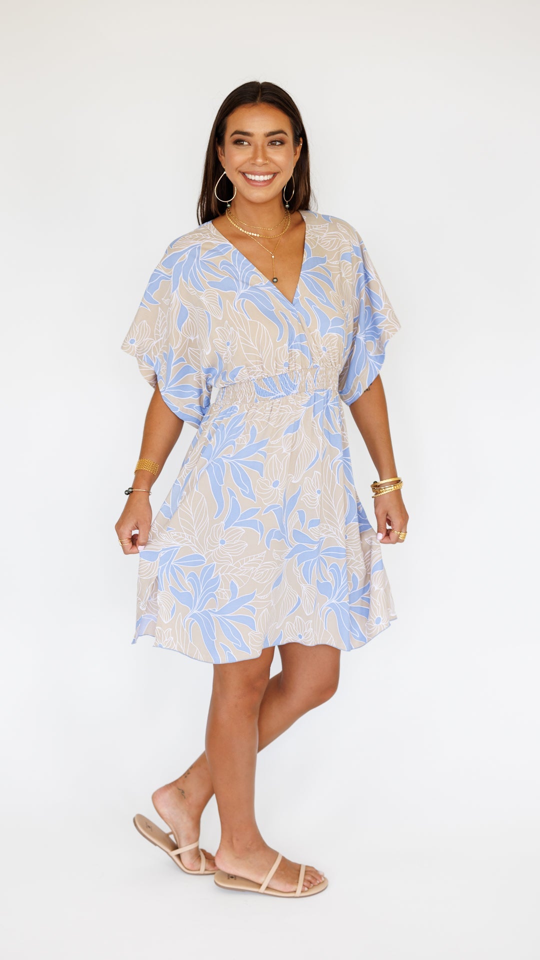 Flynn Dress / Tropical Sky Khush Clothing
