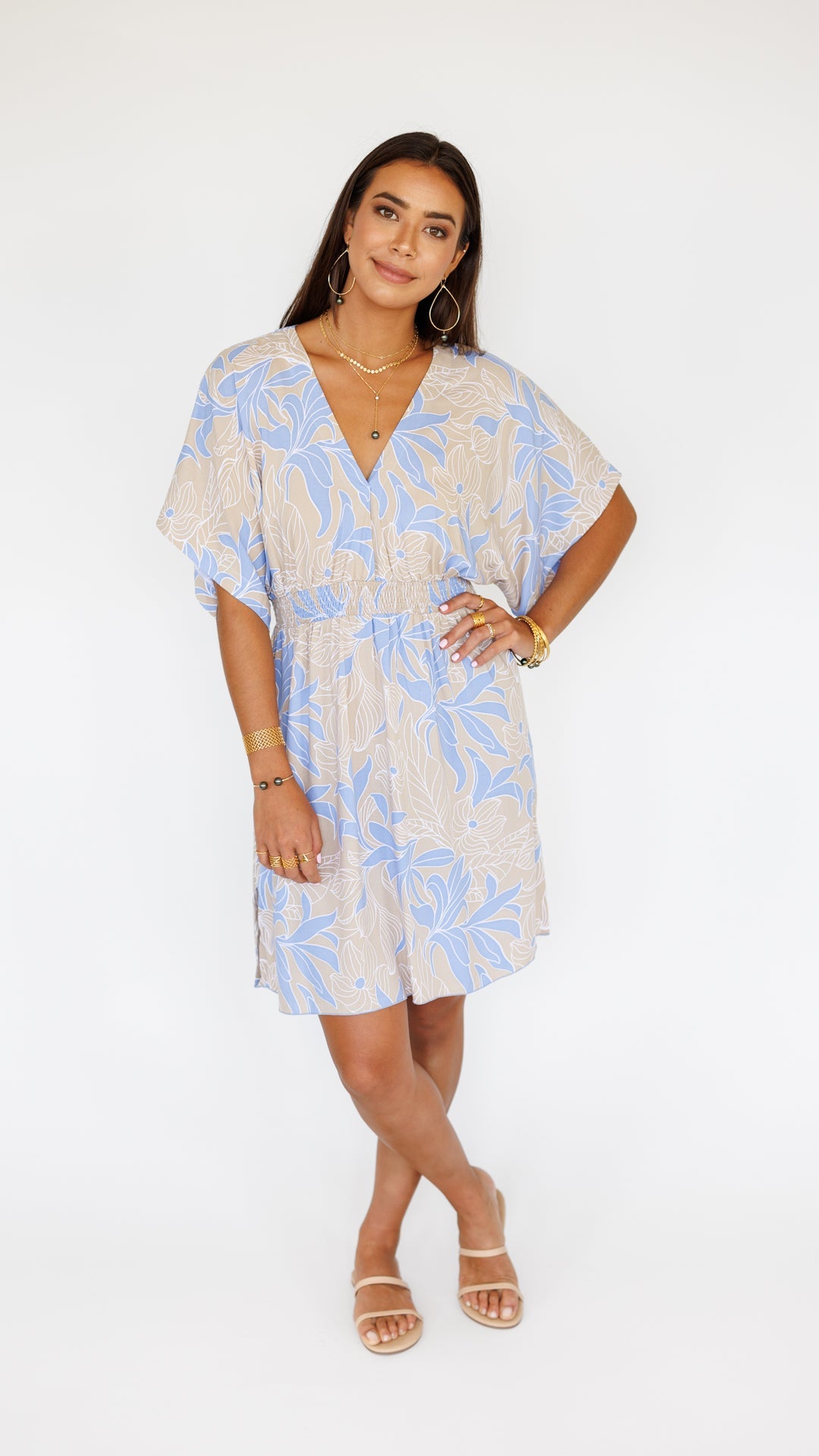 Flynn Dress / Tropical Sky Khush Clothing