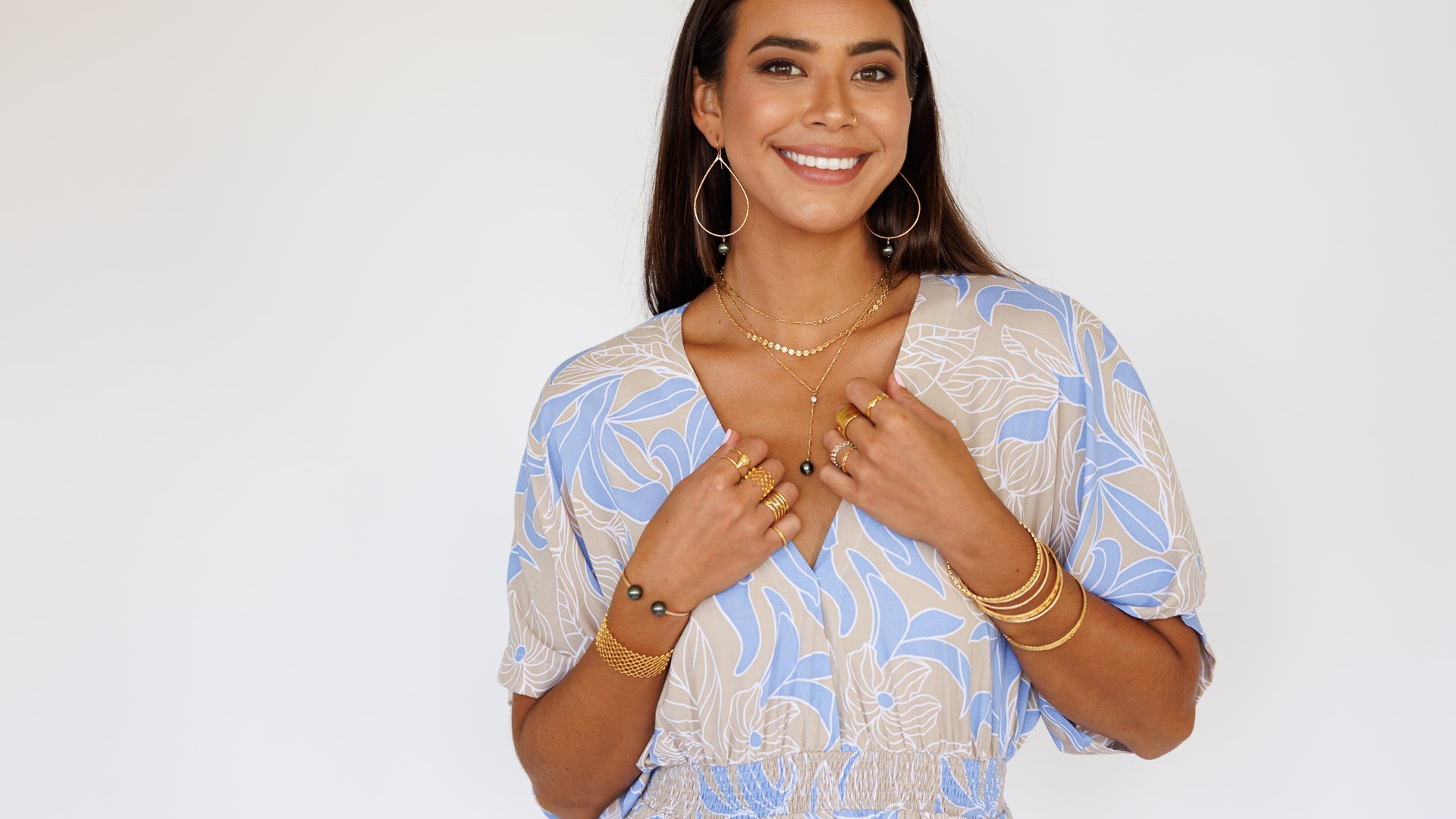 Flynn Dress / Tropical Sky Khush Clothing