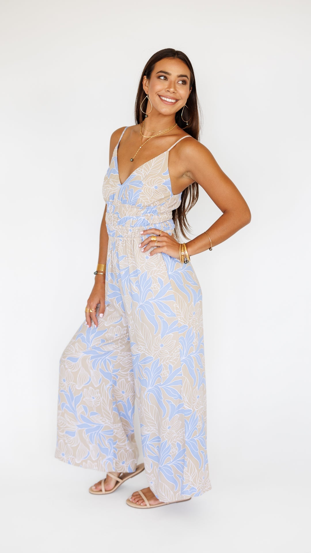 Opal Jumpsuit / Tropical Sky Khush Clothing