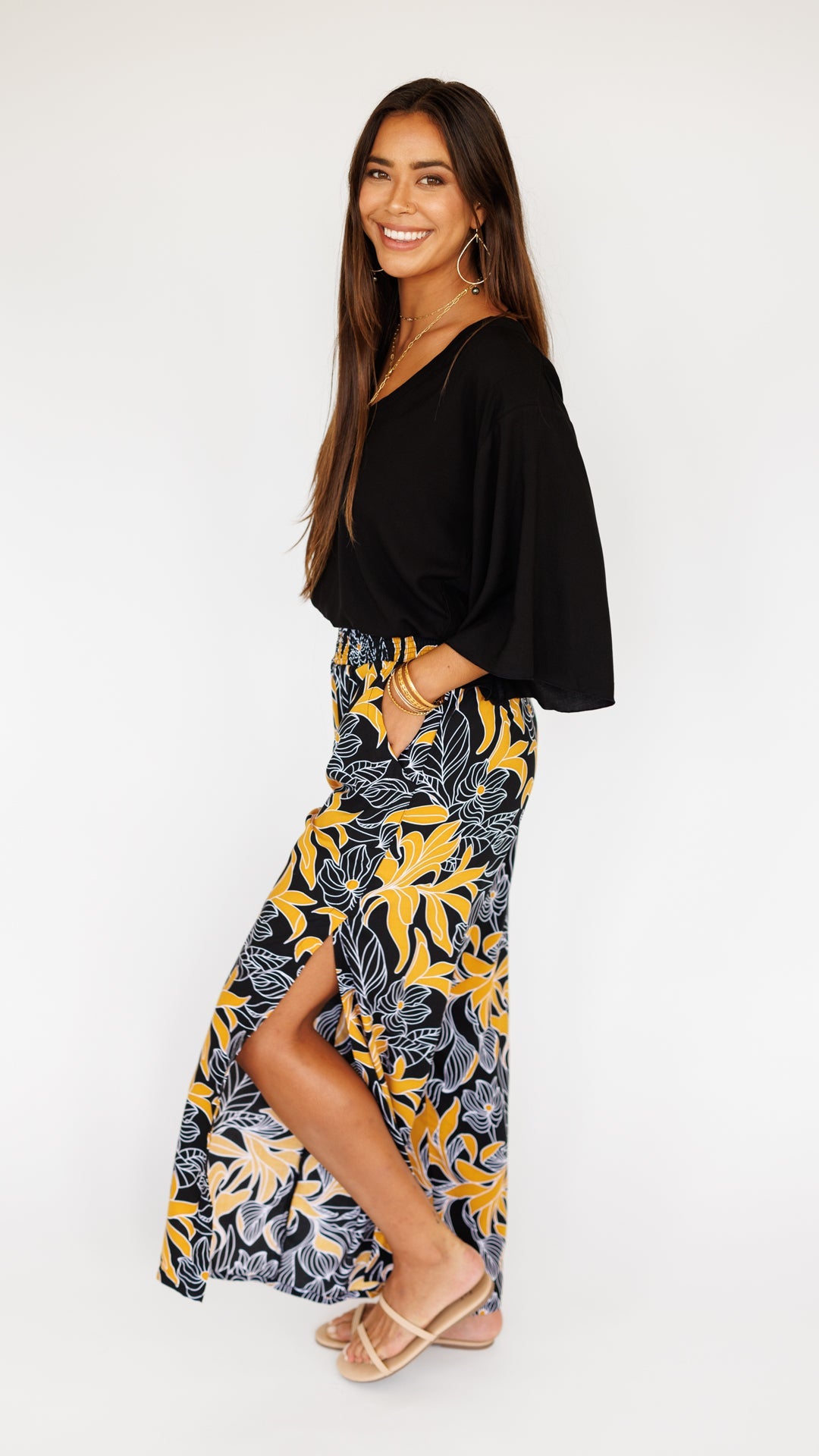 Kiely Top / Solid Black Khush Clothing