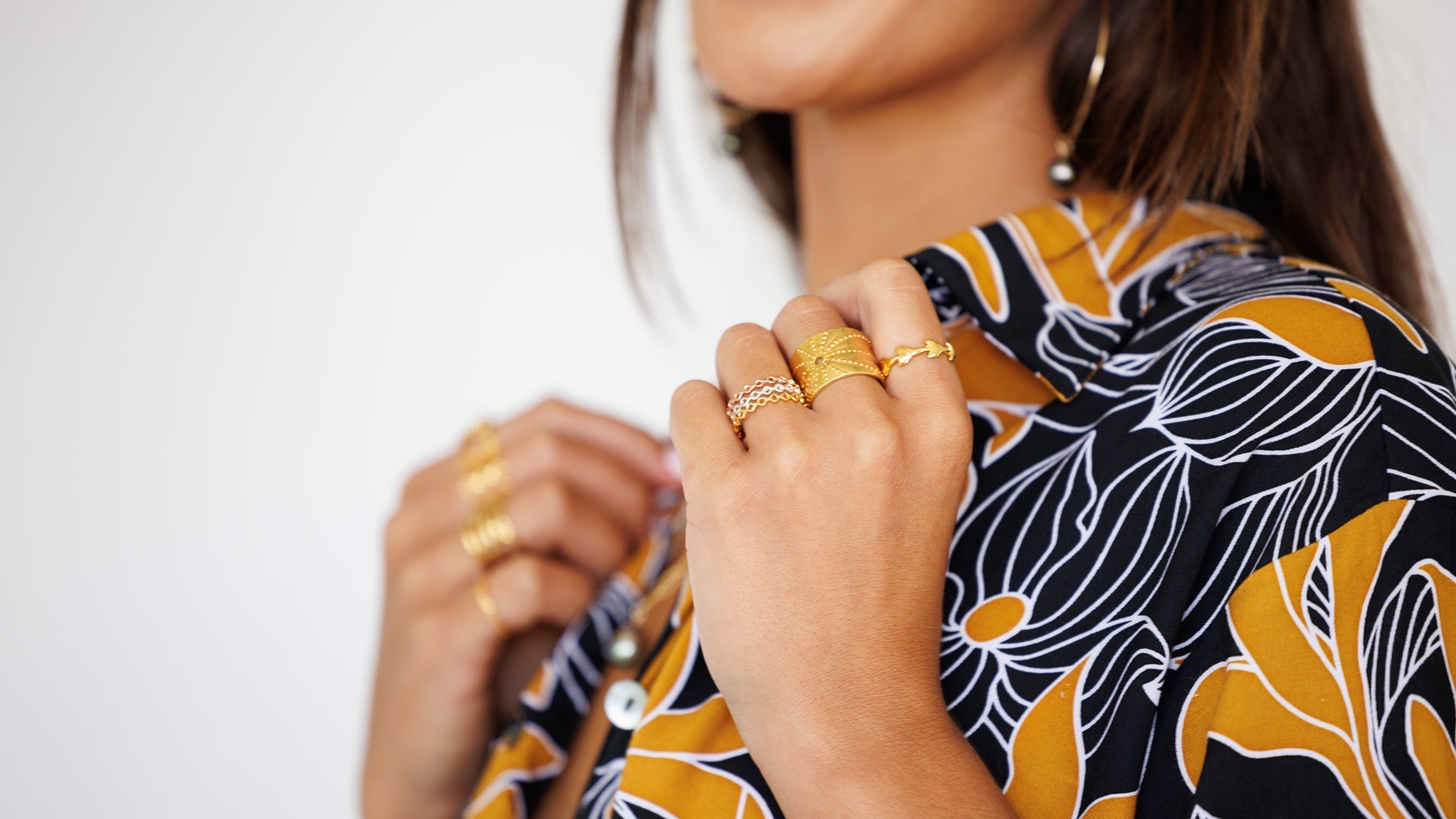 Maui Shirt Dress / Tropical Black Khush Clothing