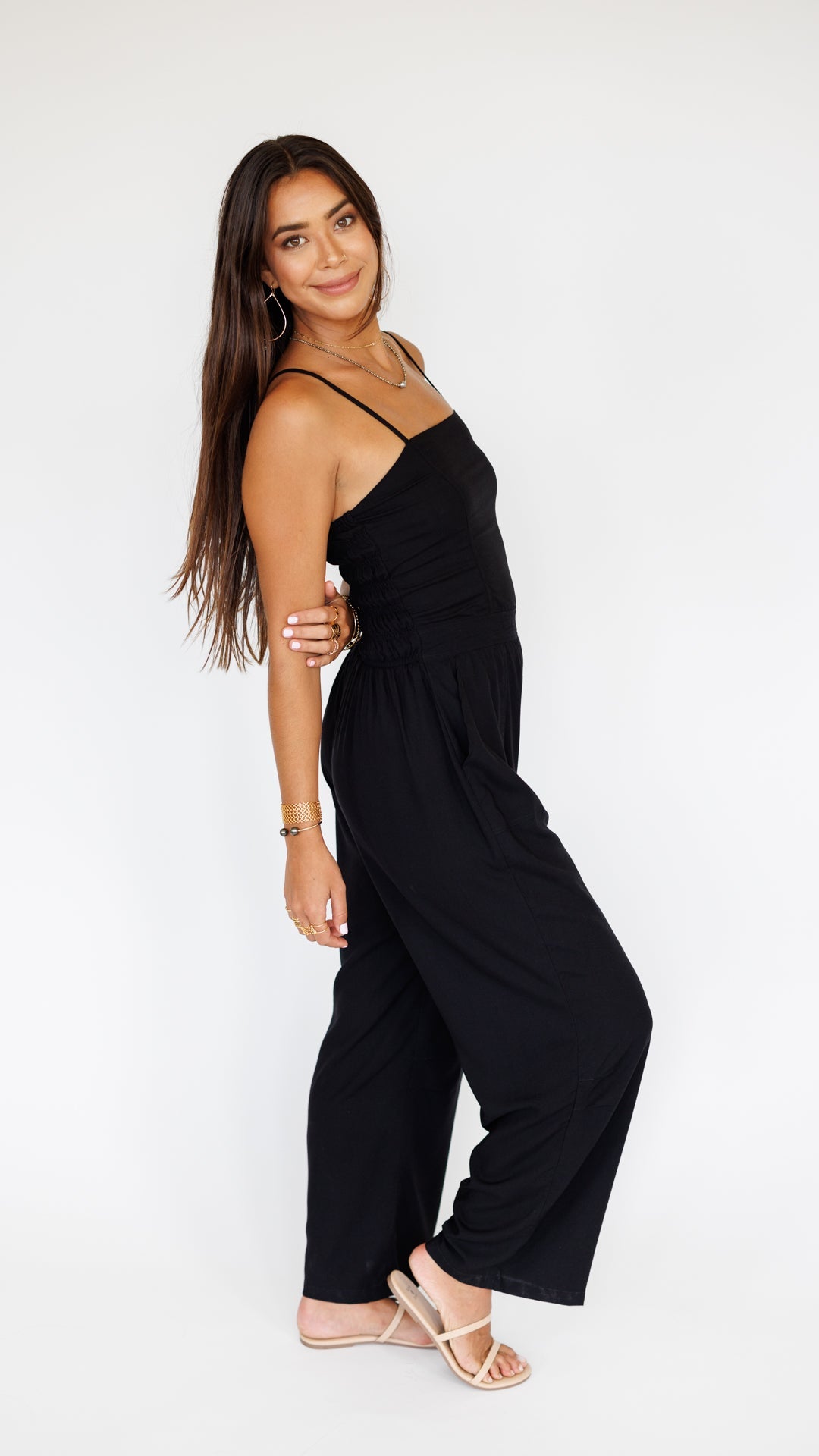 Jade Jumpsuit / Solid Black Khush Clothing