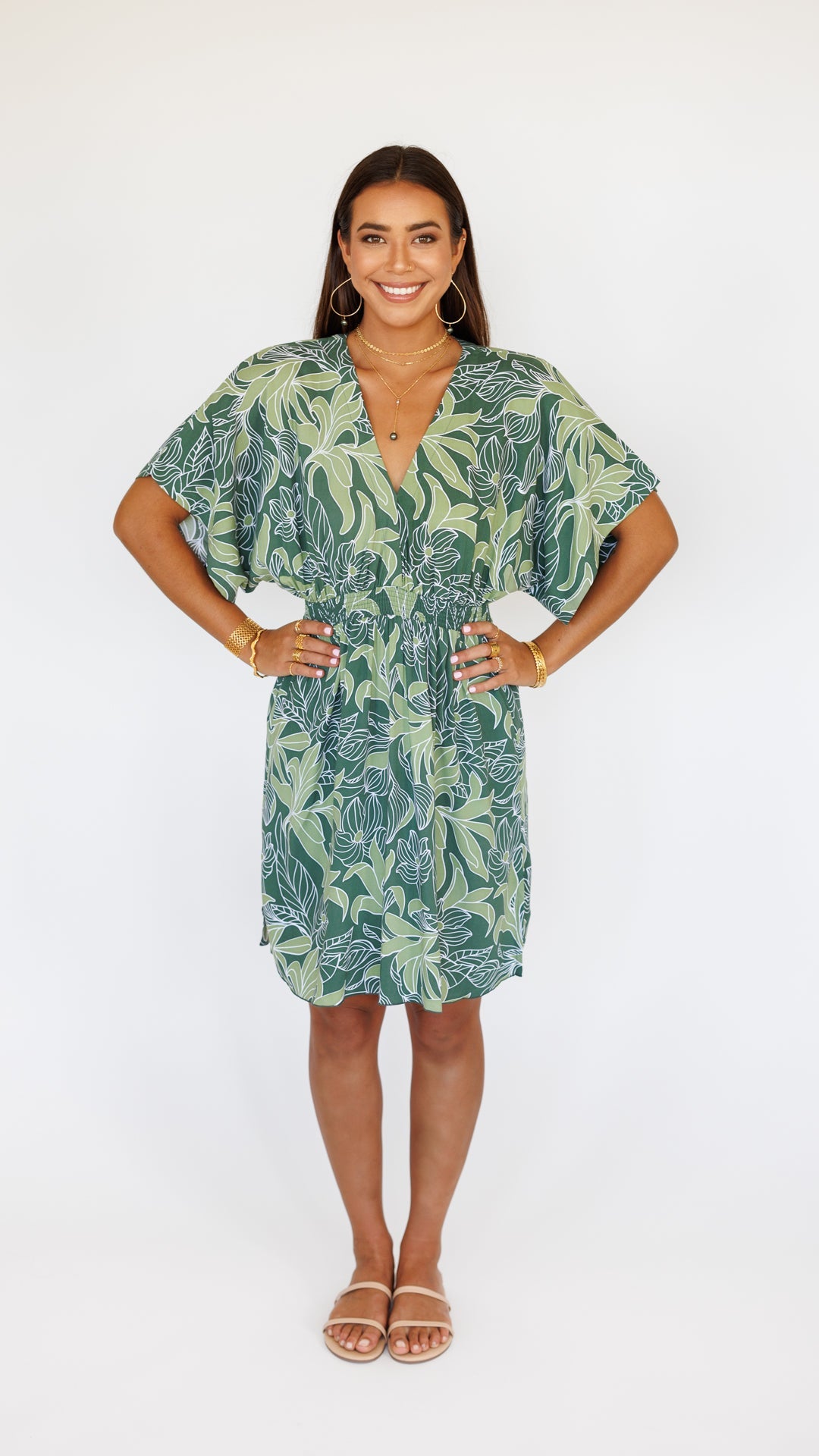 Flynn Dress / Tropical Green Khush Clothing