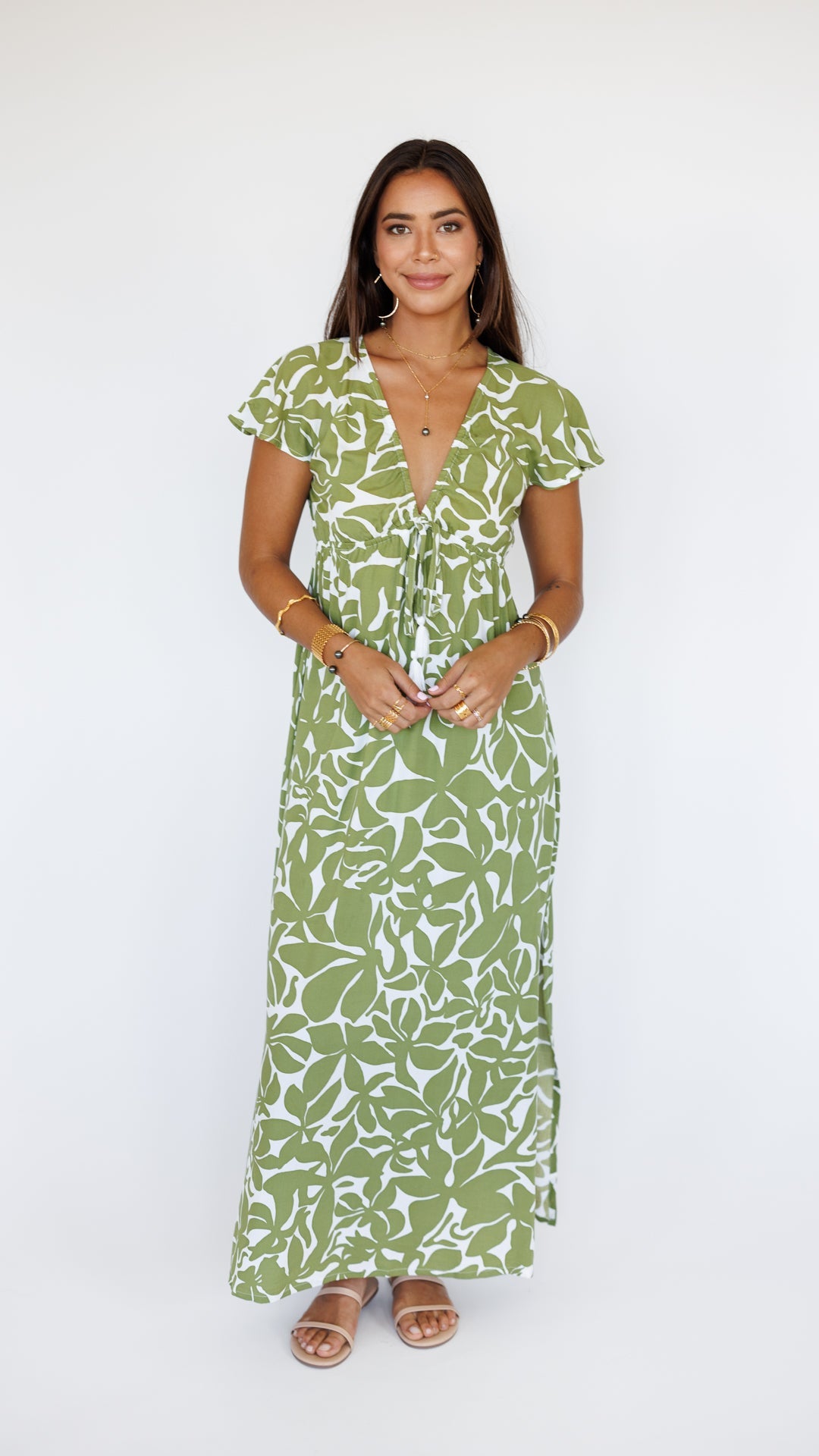 chinese dress ladies Haven Blue Leilani Hawaiian Muumuu Dress with Sleeves S / Blue main image 0