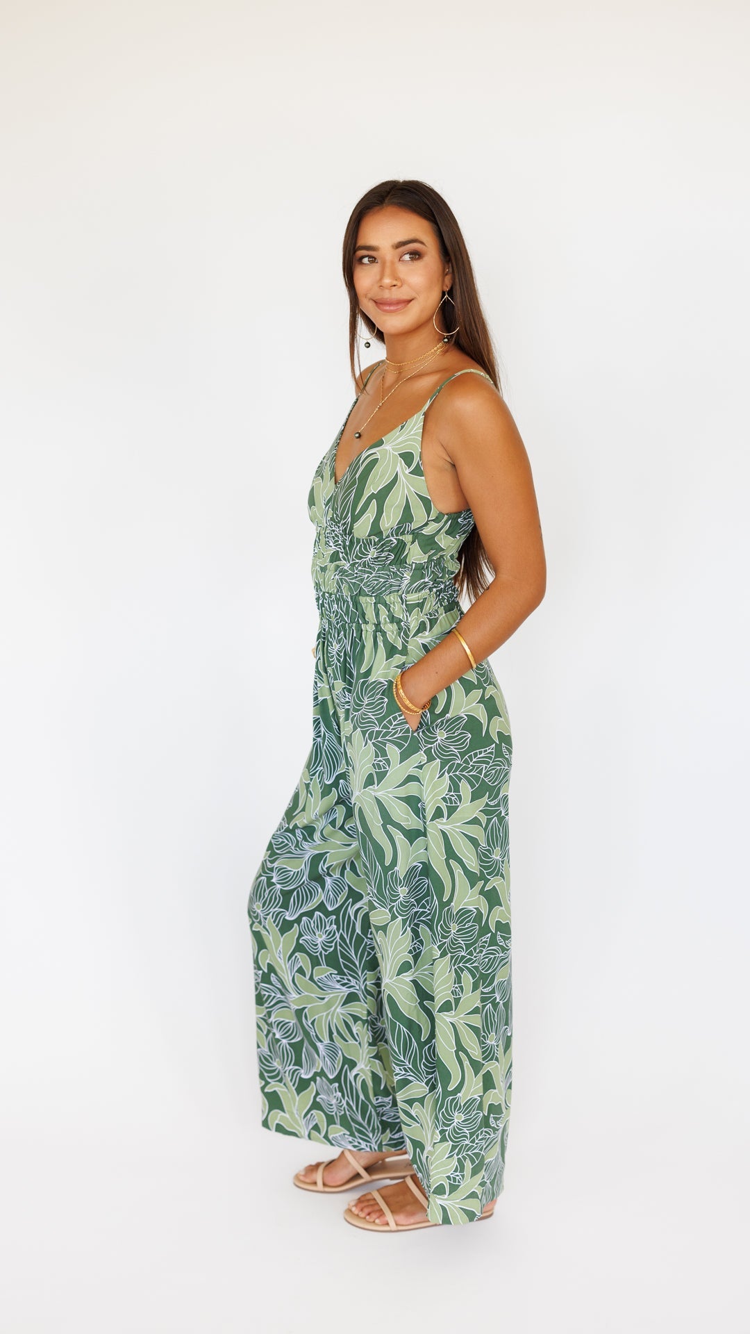 Opal Jumpsuit / Tropical Green Khush Clothing