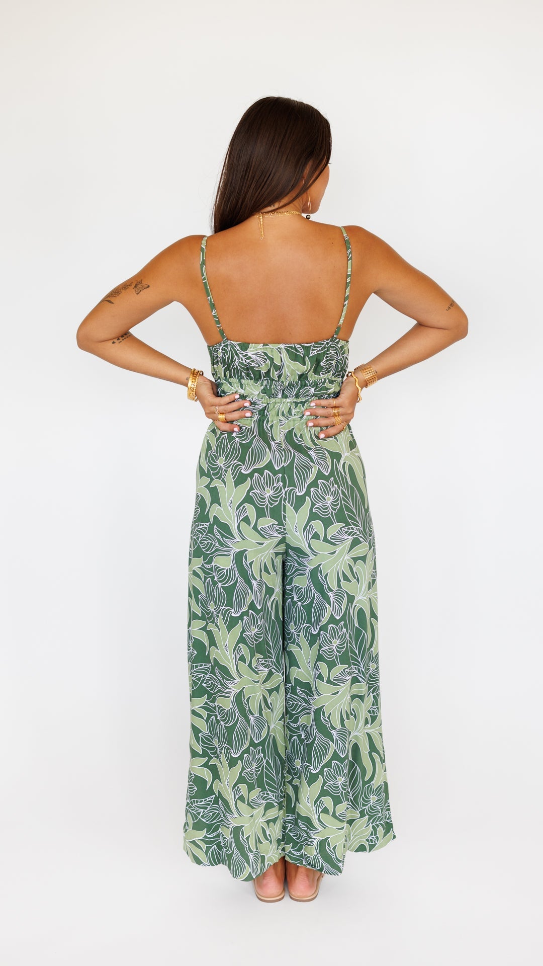 Opal Jumpsuit / Tropical Green Khush Clothing